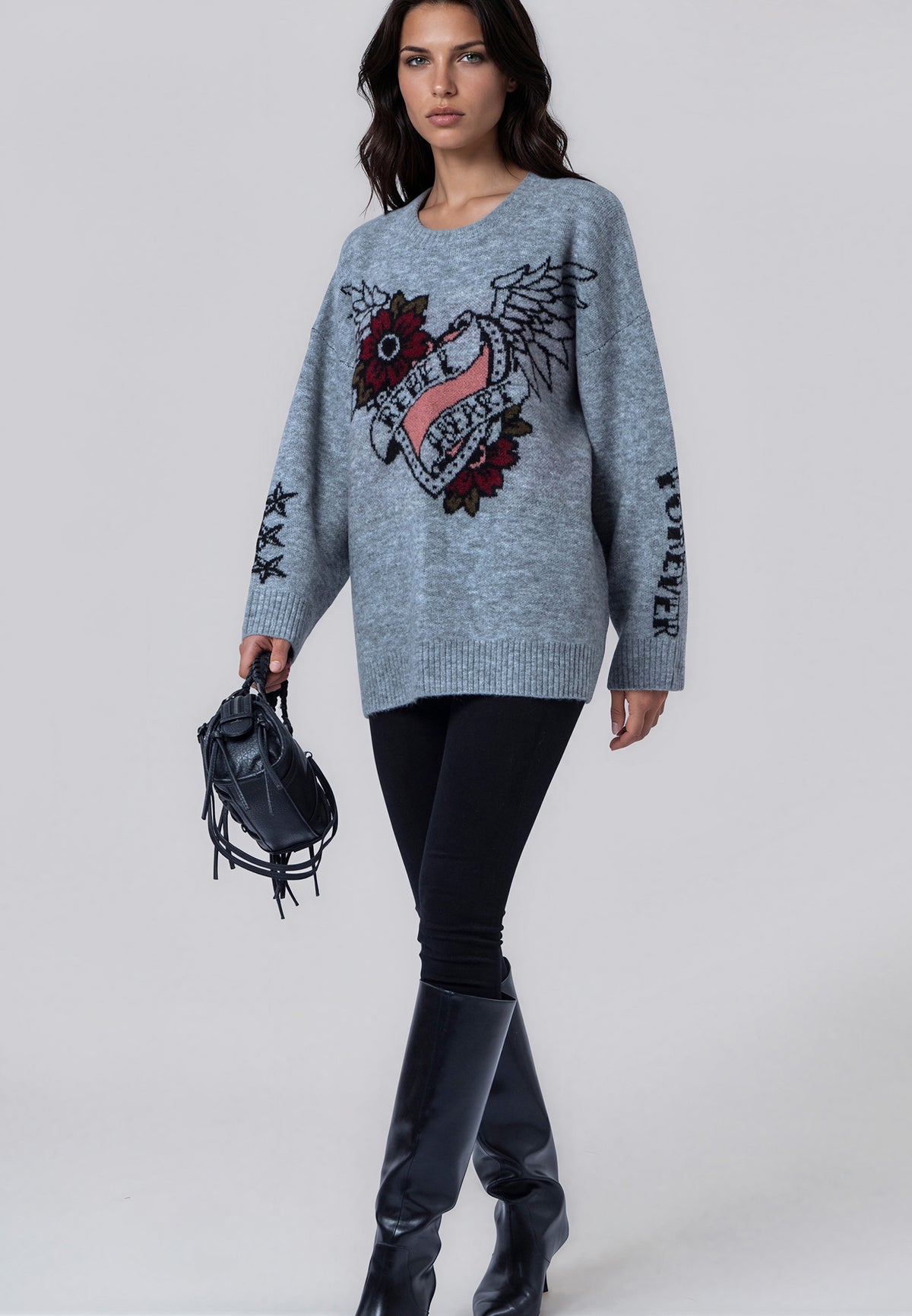 FOREVER JUMPER GREY MARL