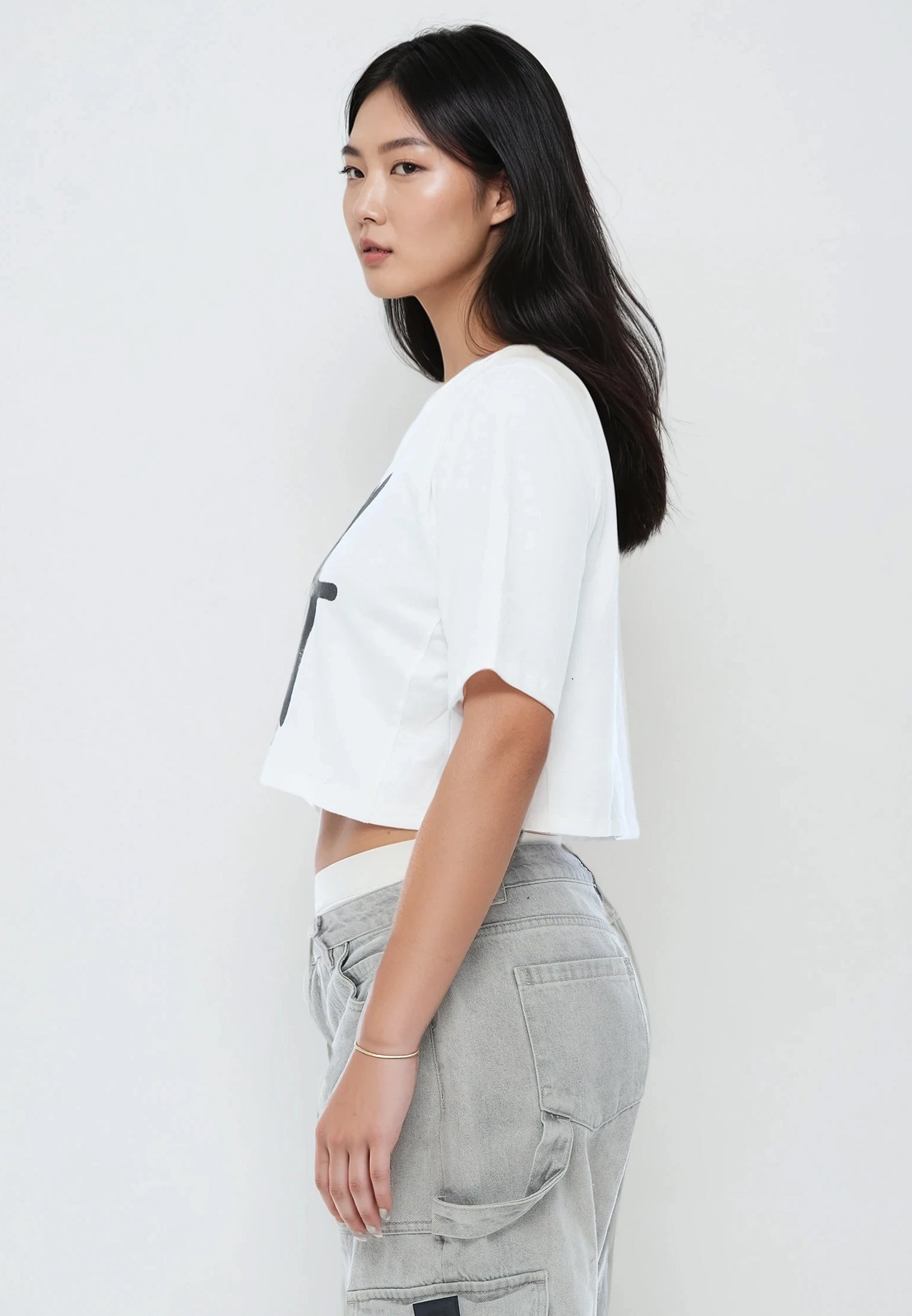 HOLY SHIT CROP TOP WHITE