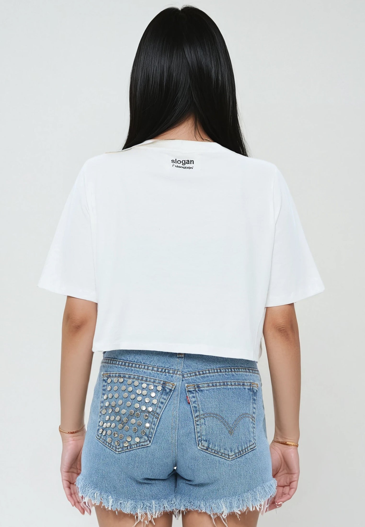 HOLY SHIT CROP TOP WHITE