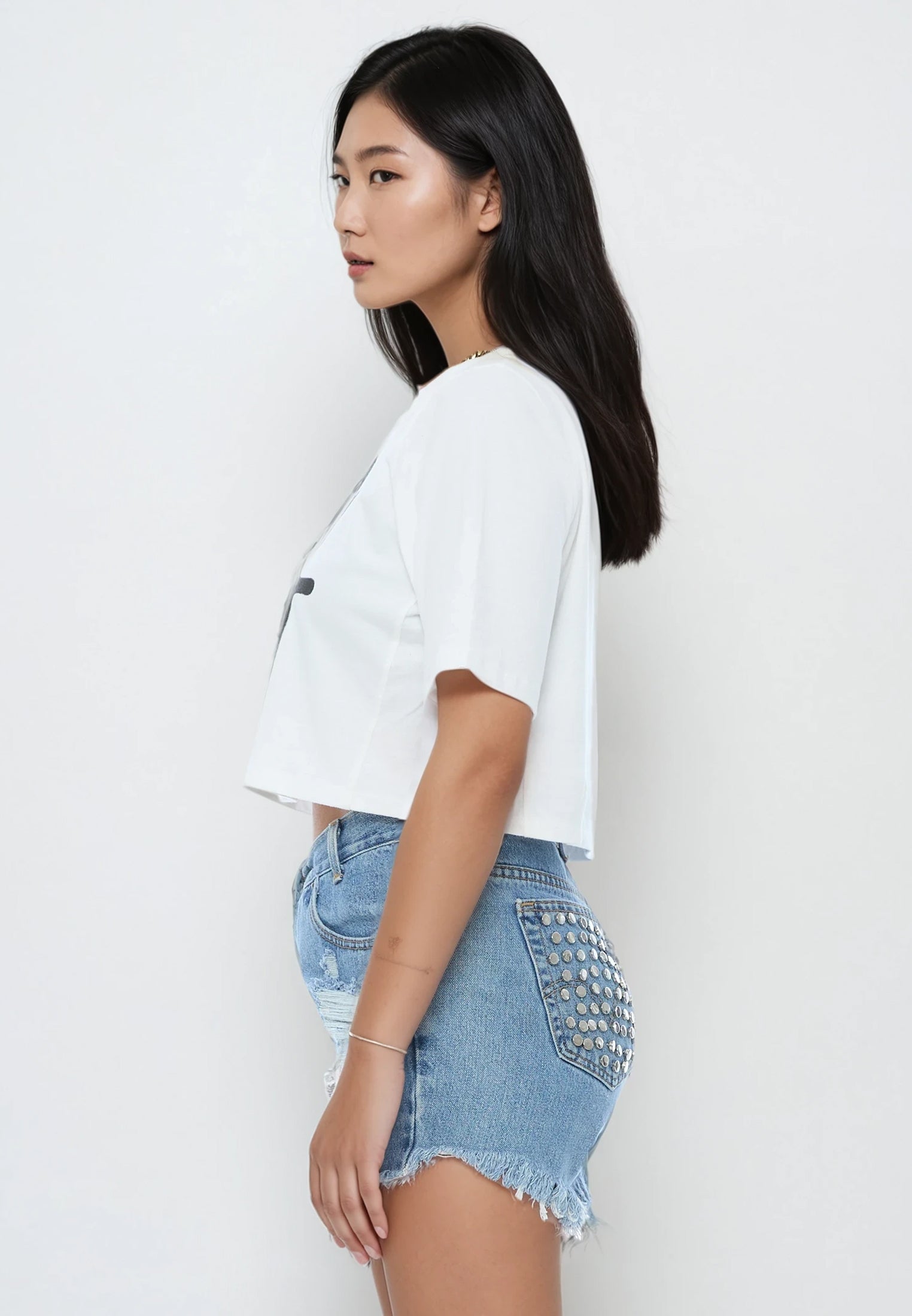 HOLY SHIT CROP TOP WHITE