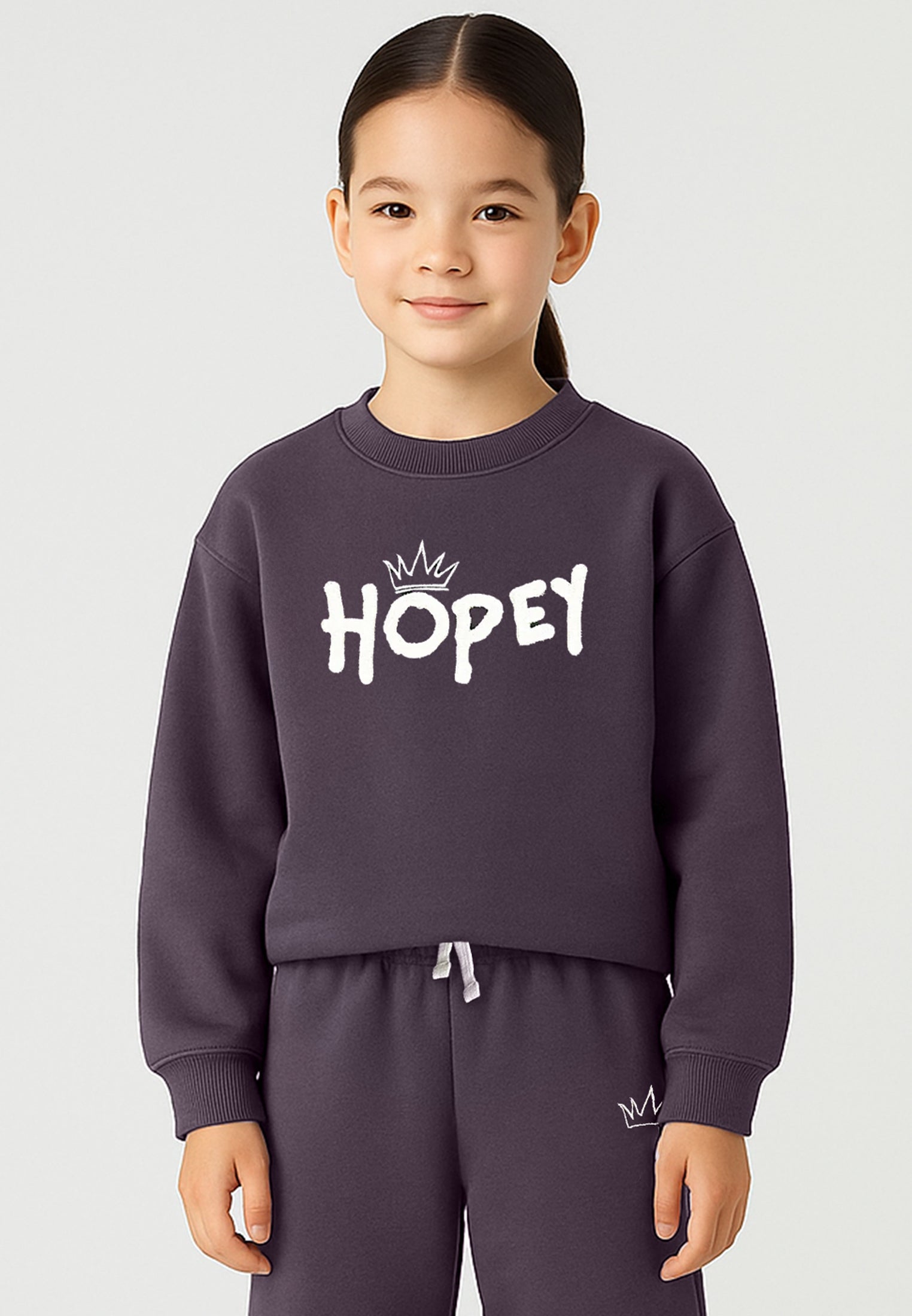 HOPEY GIRLS OVERSIZED SWEATSHIRT MAUVE