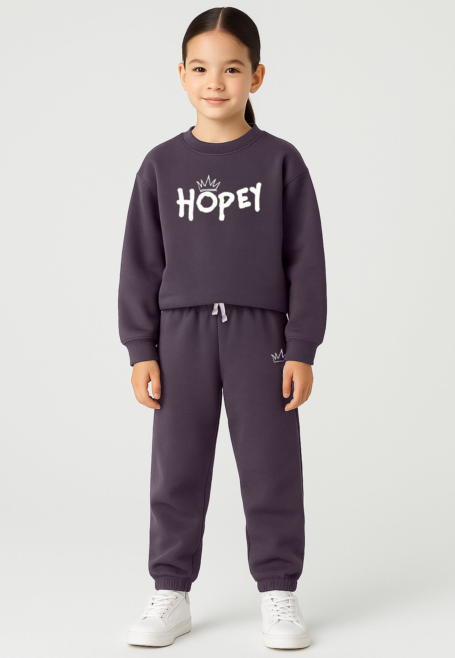 HOPEY GIRLS DARTED SWEATPANTS MAUVE