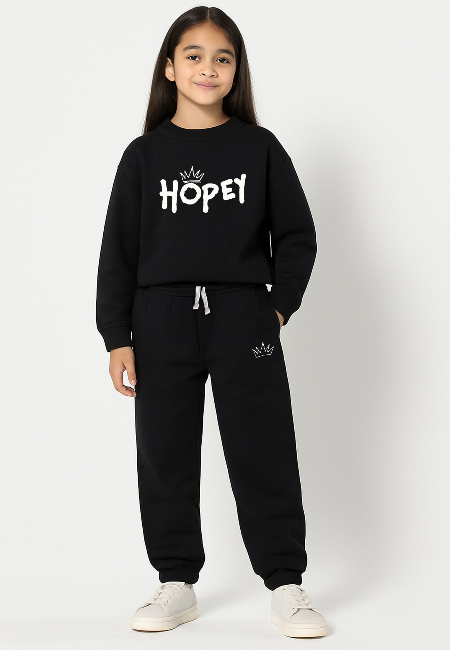 HOPEY GIRLS DARTED SWEATPANTS BLACK