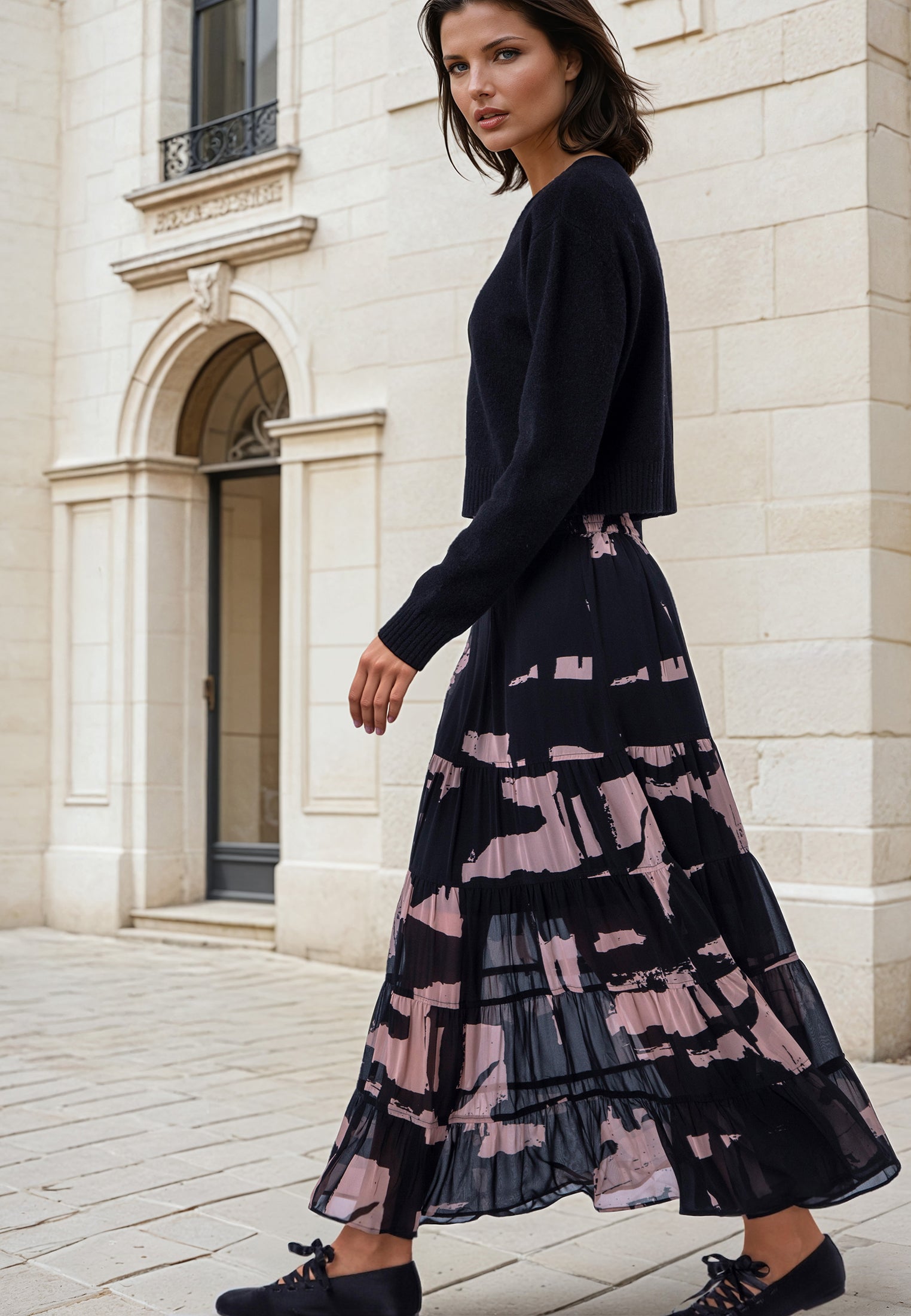 CITRINE SKIRT FACADE BLACK & ASHES