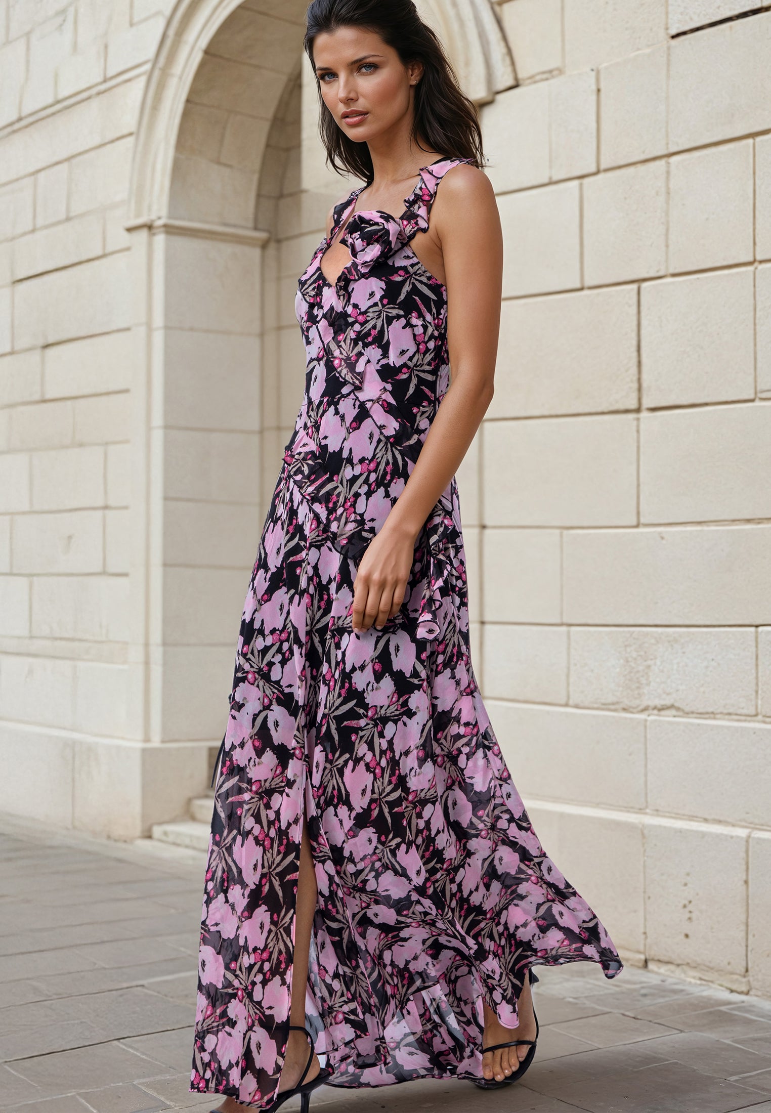 DREAM MAXI DRESS PRIME PINK FLORAL