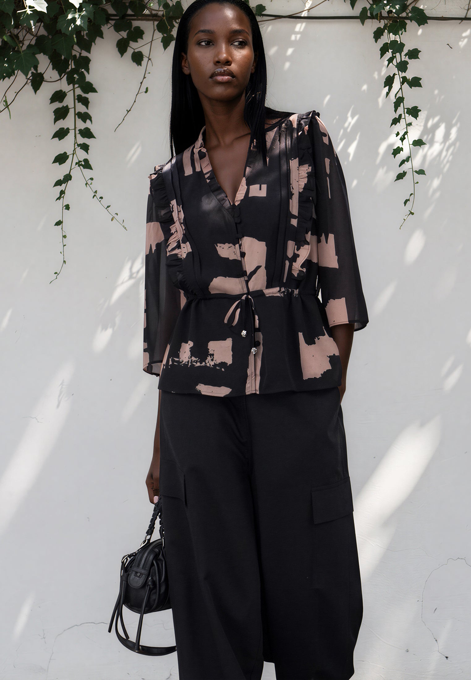 EVIE TOP FACADE BLACK & ASHES
