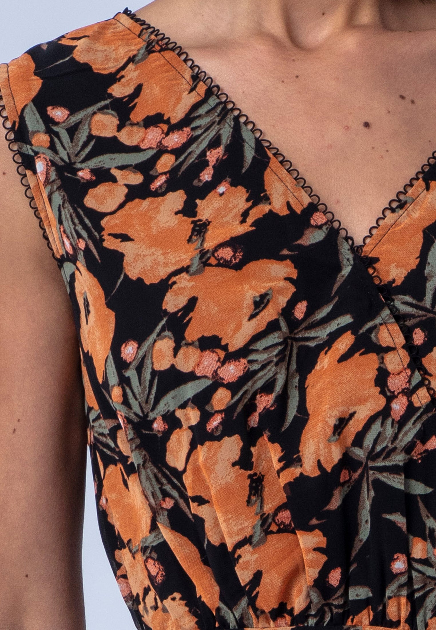 GEM PLAYSUIT PRIME ORANGE FLORAL