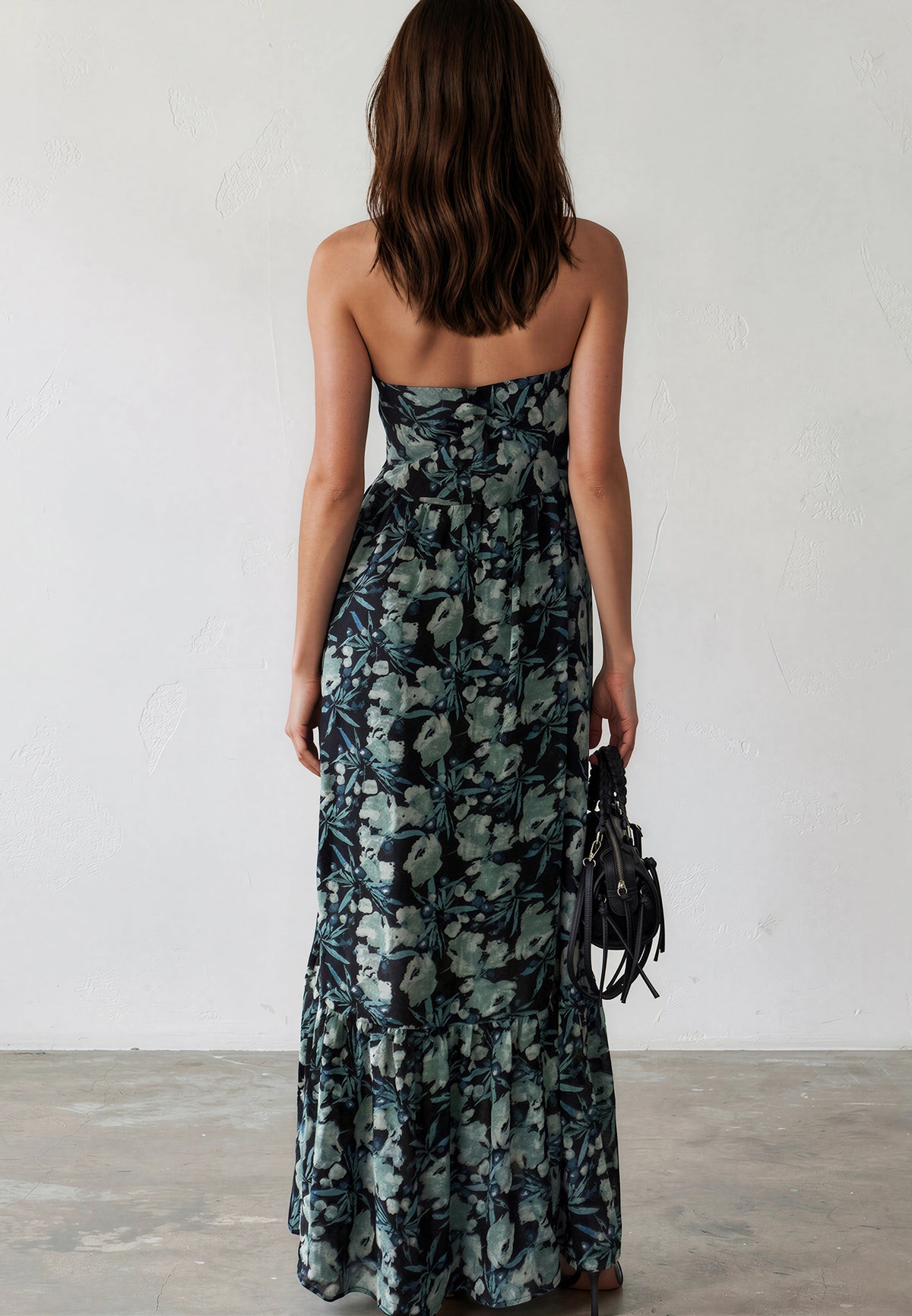 HARPER MAXI DRESS PRIME GREEN FLORAL
