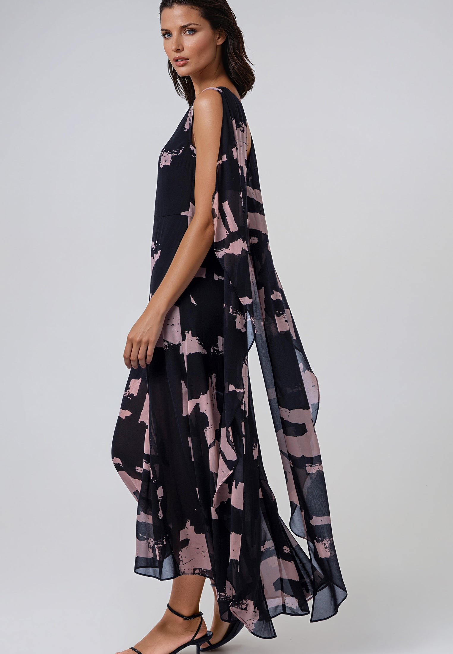 SHEA DRESS FACADE BLACK & ASHES