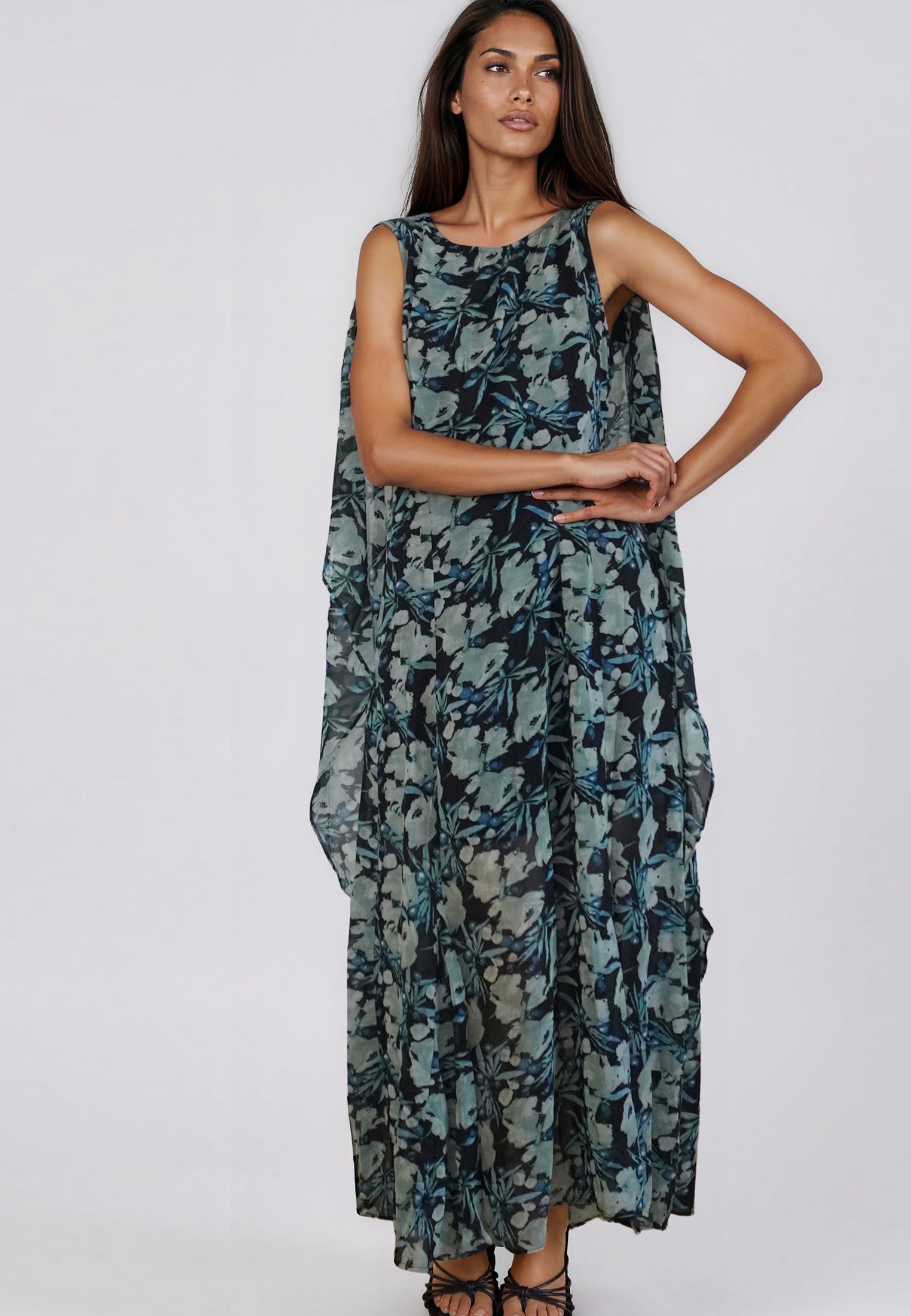 SHEA DRESS PRIME GREEN FLORAL