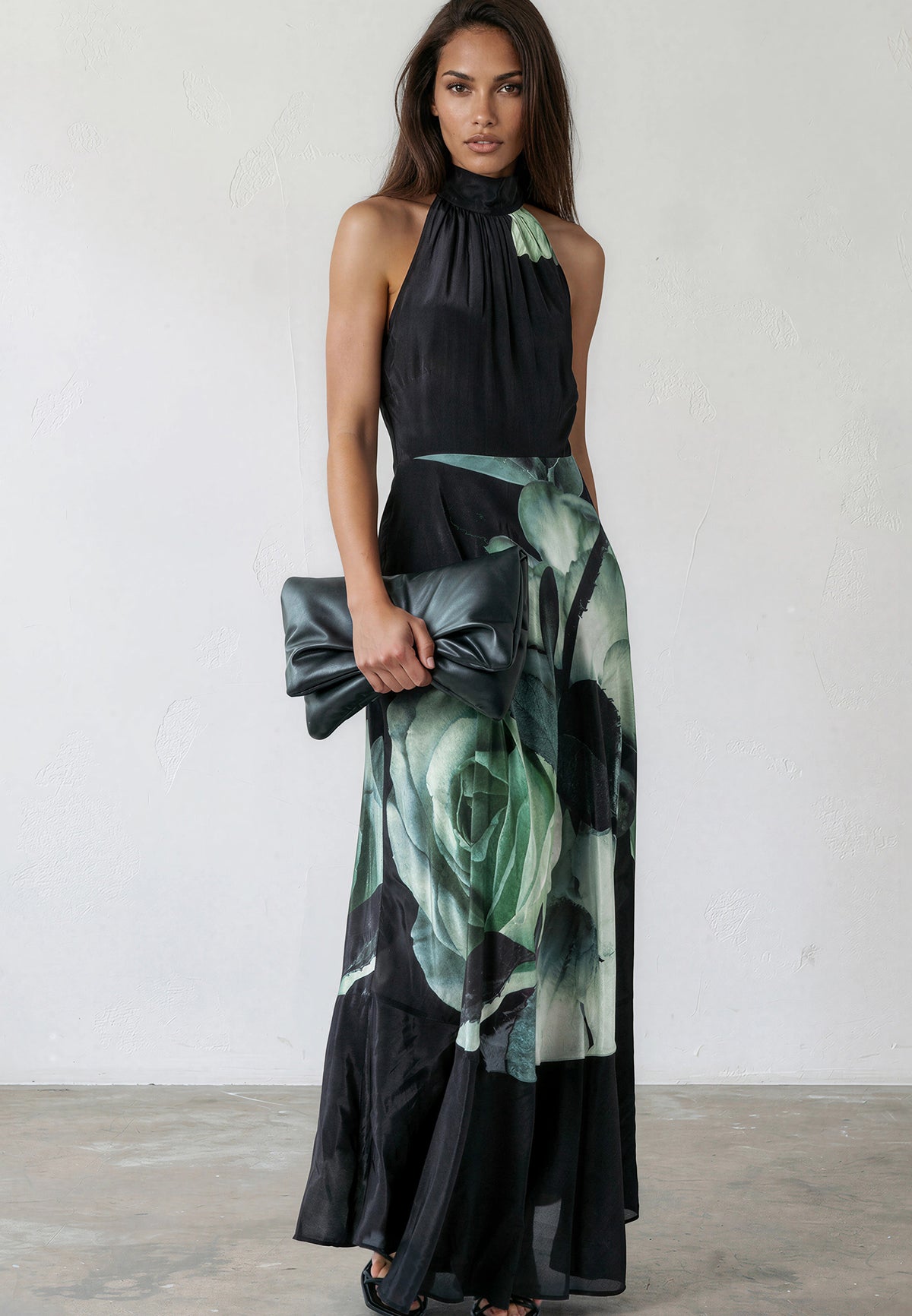 VALERIA MAXI DRESS ROSE GREEN