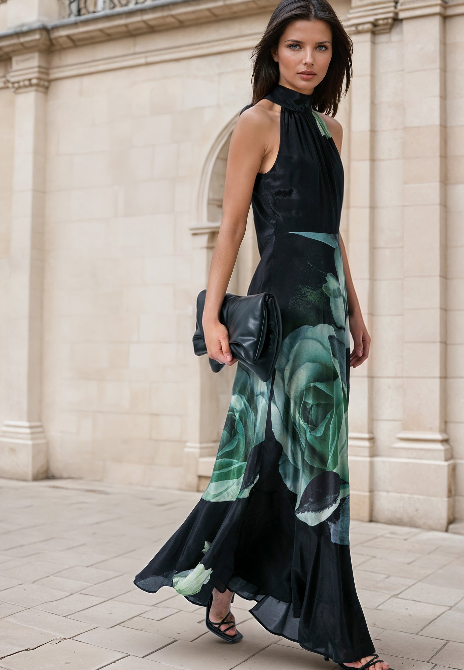 VALERIA MAXI DRESS ROSE GREEN