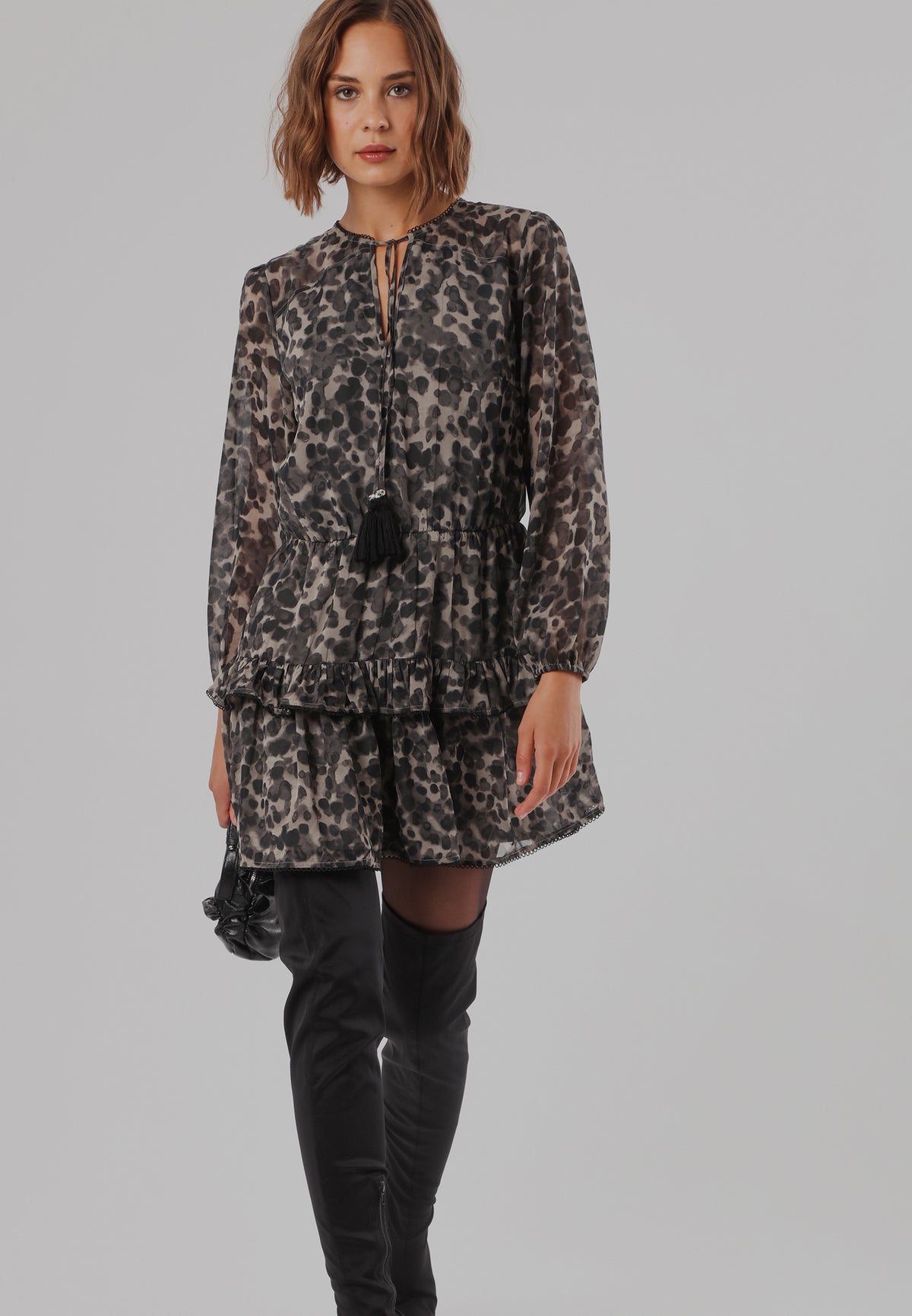 AMBER SHORT DRESS CHEETAH