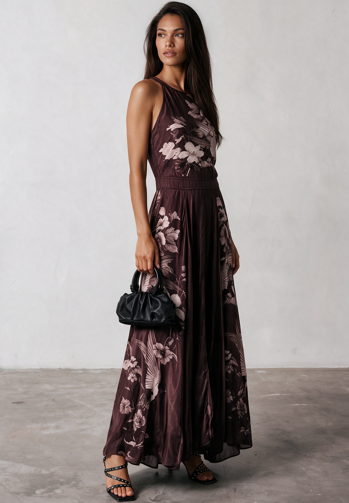 INVERSION DRESS CHOC BROWN