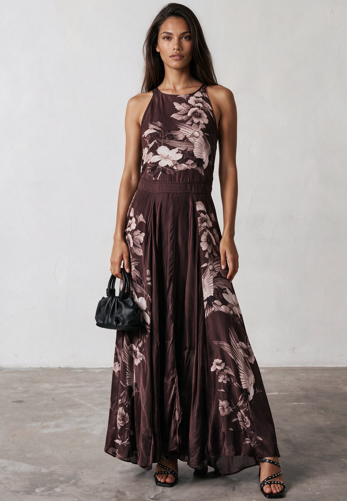 INVERSION DRESS CHOC BROWN