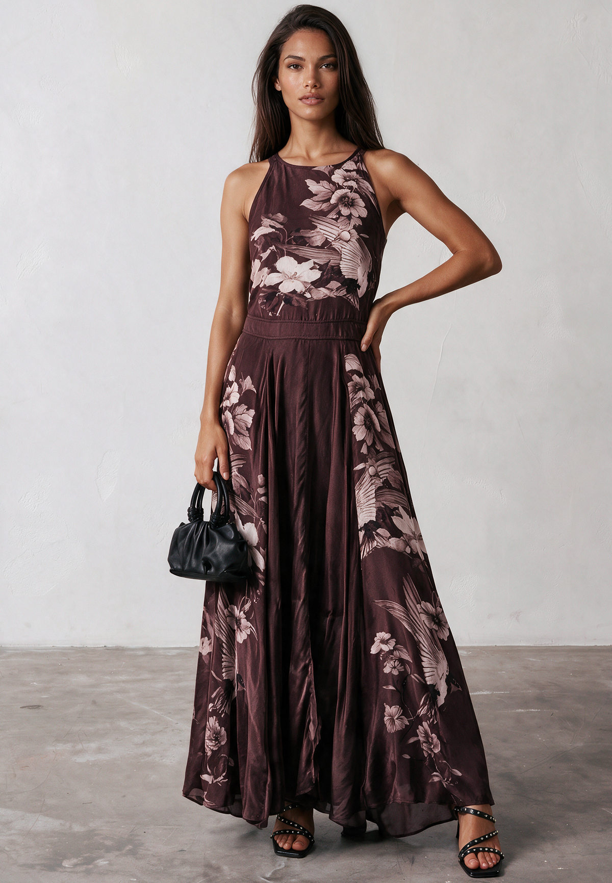INVERSION DRESS CHOC BROWN