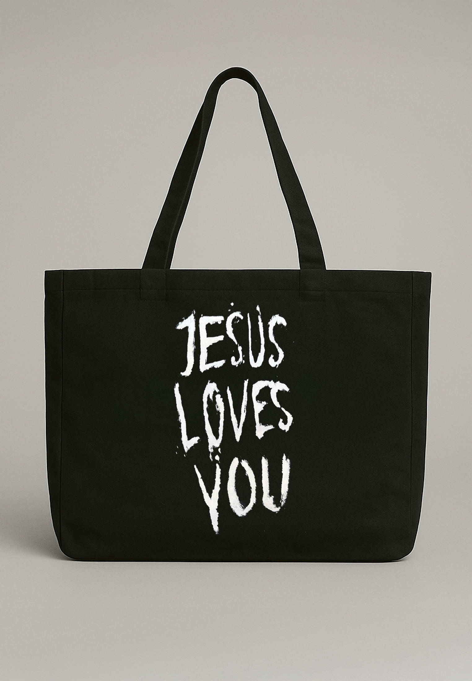 JESUS LOVES YOU BAG JET BLACK