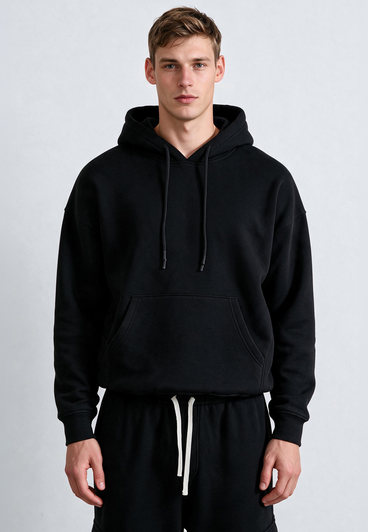 KNITTED RELIGION HOODIE BLACK