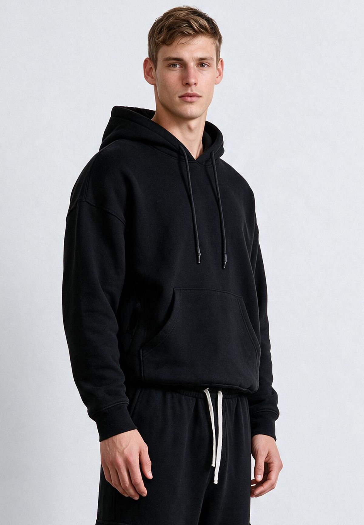 KNITTED RELIGION HOODIE BLACK