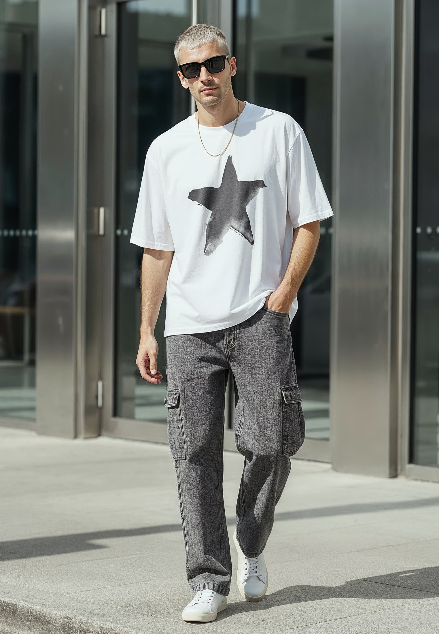 STAR CROP T-SHIRT WHITE