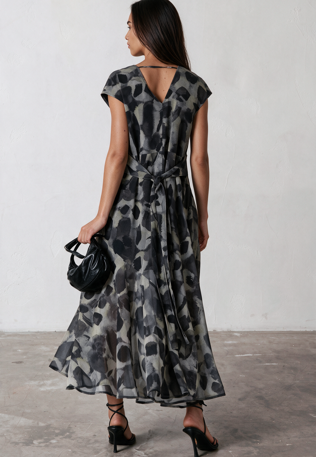 LILIAN MAXI DRESS TERRAZZO YELLOW
