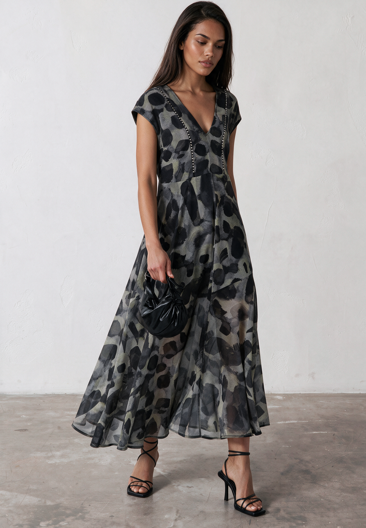LILIAN MAXI DRESS TERRAZZO YELLOW