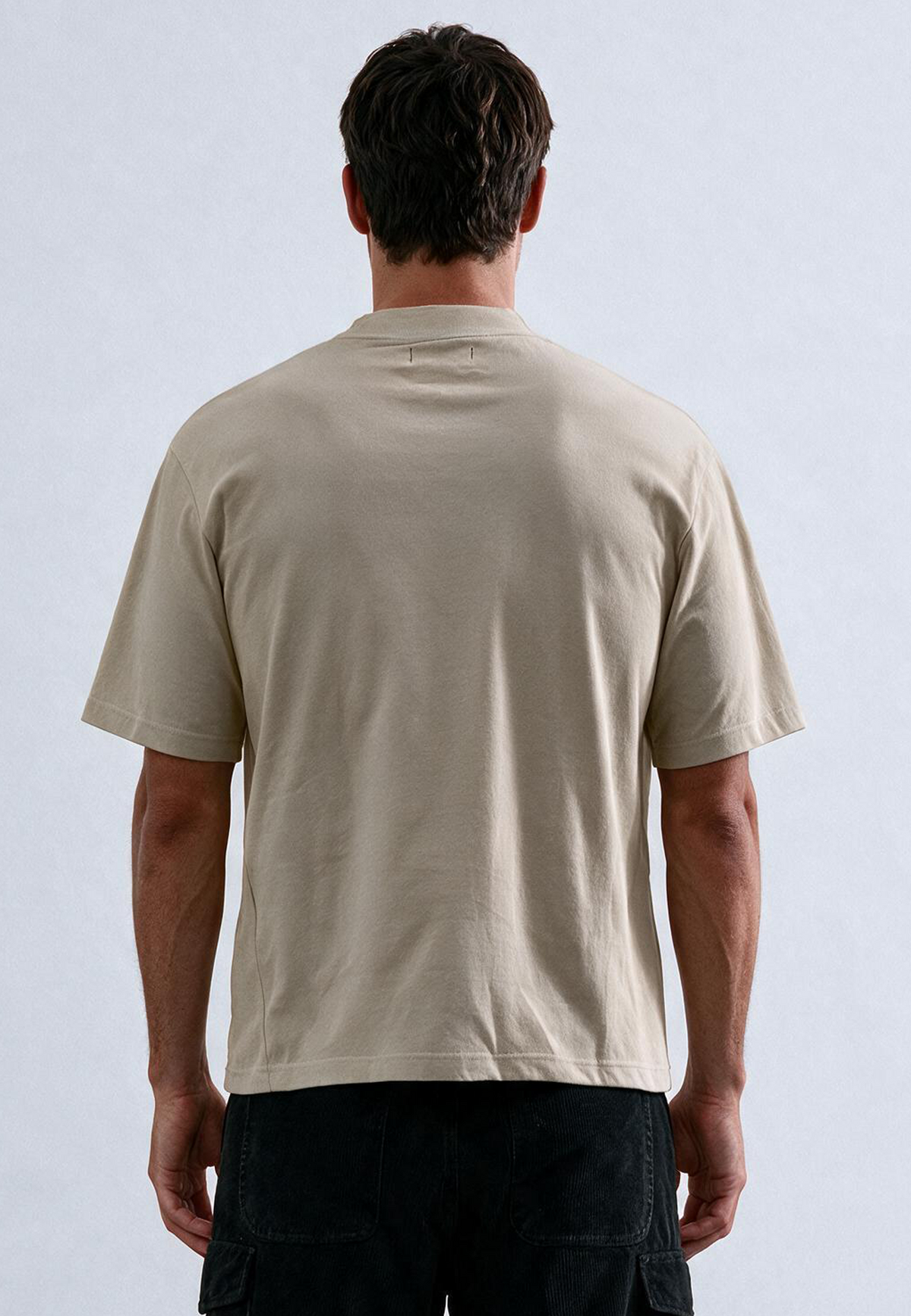 LOGO OVERSIZED T-SHIRT FAWN