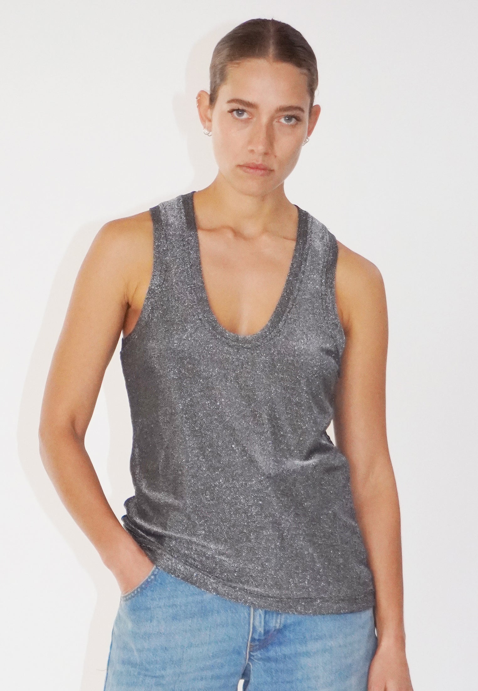 TANZANITE VEST GUN METAL