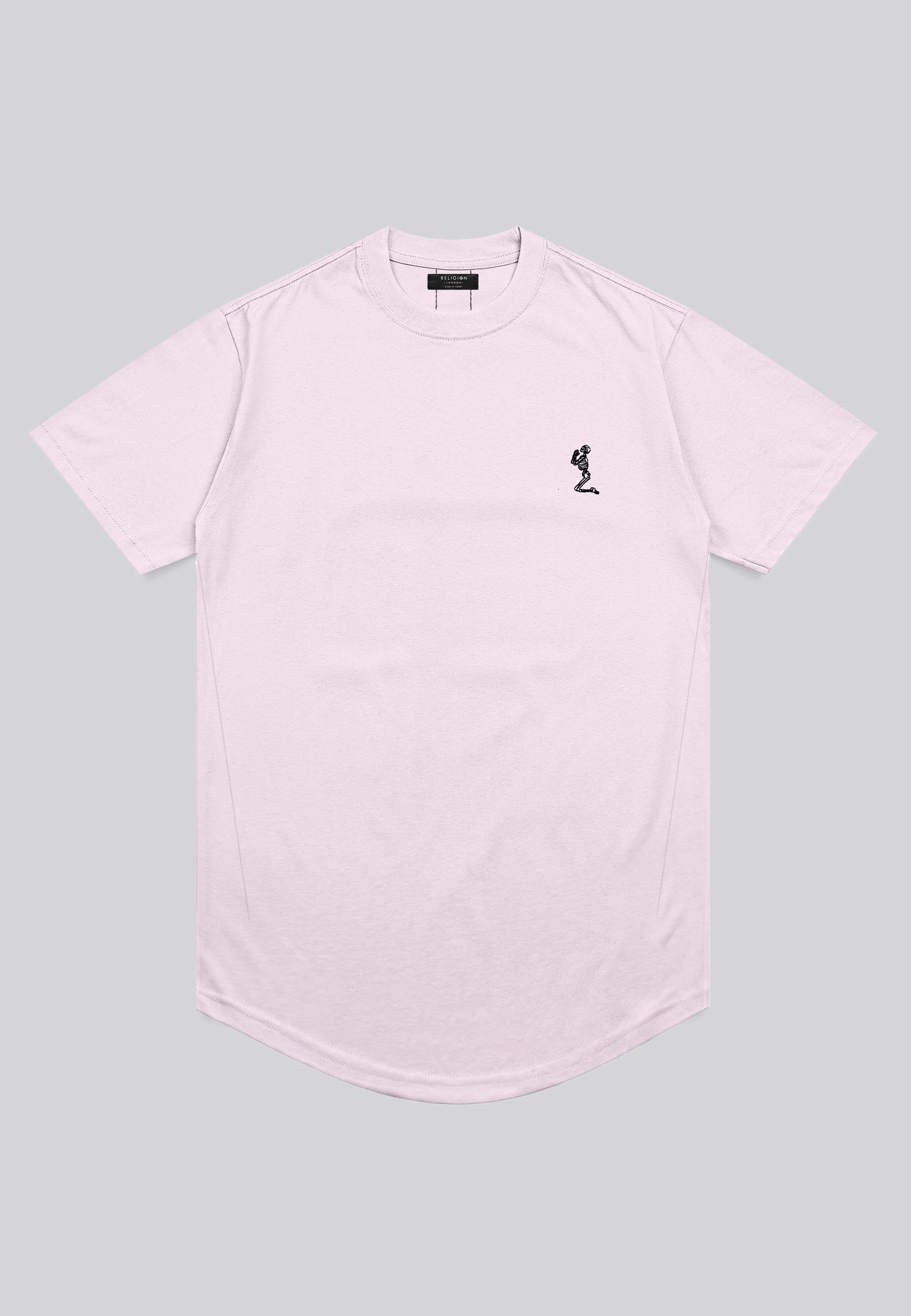 ESSENTIAL CURVED HEM LAVENDER T-SHIRT