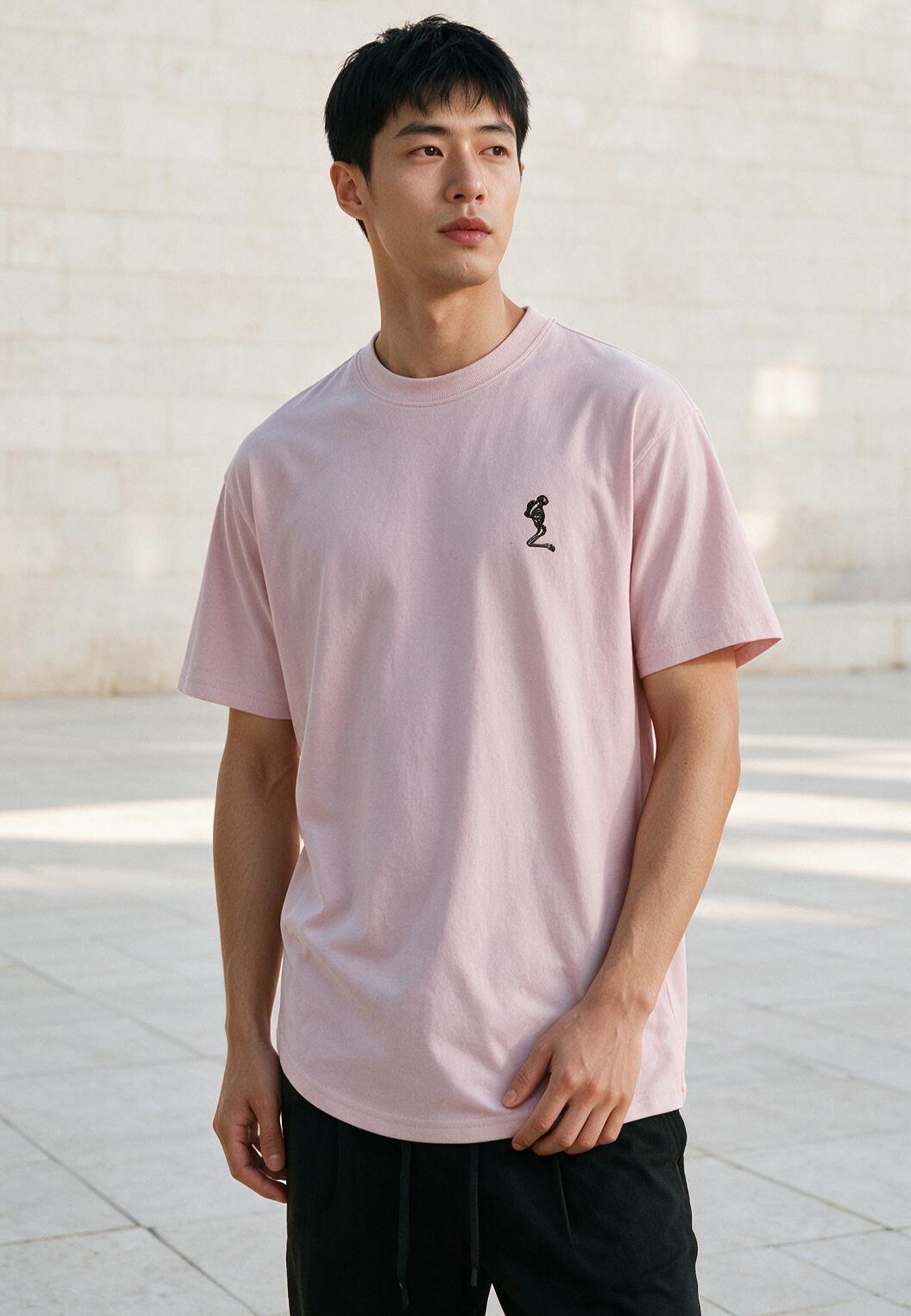 ESSENTIAL CURVED HEM LAVENDER T-SHIRT