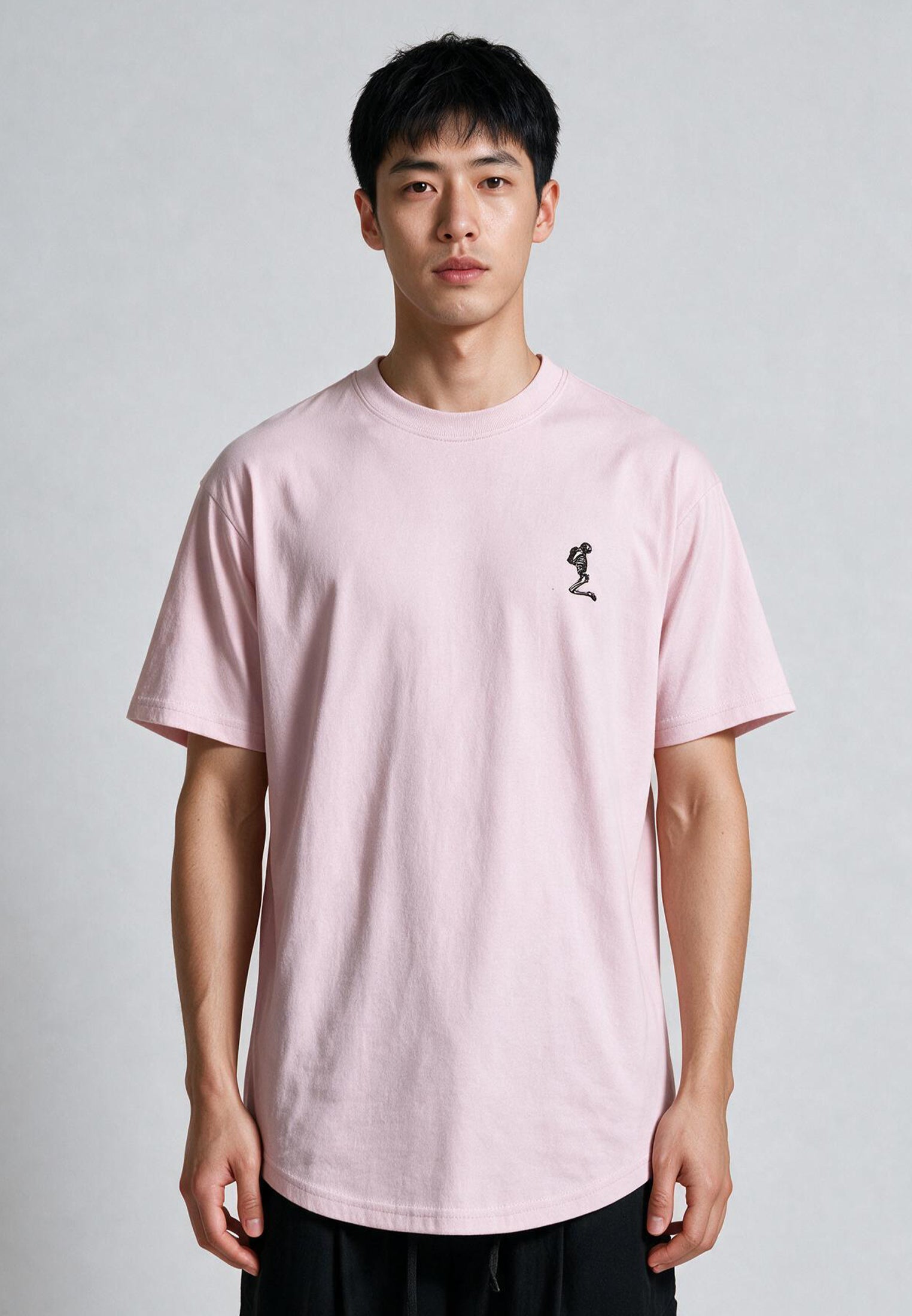 ESSENTIAL CURVED HEM LAVENDER T-SHIRT