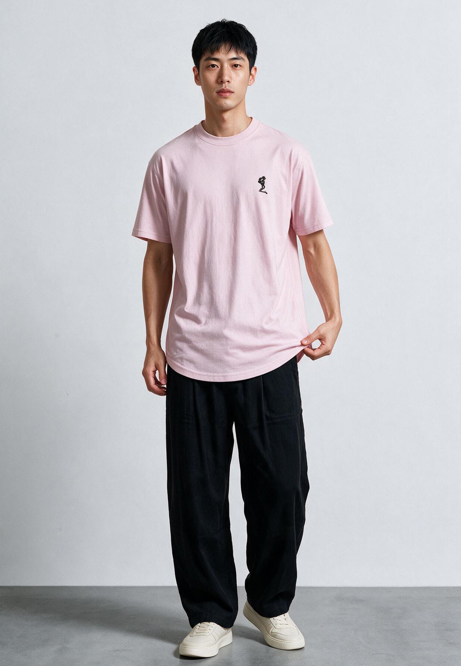 ESSENTIAL CURVED HEM LAVENDER T-SHIRT