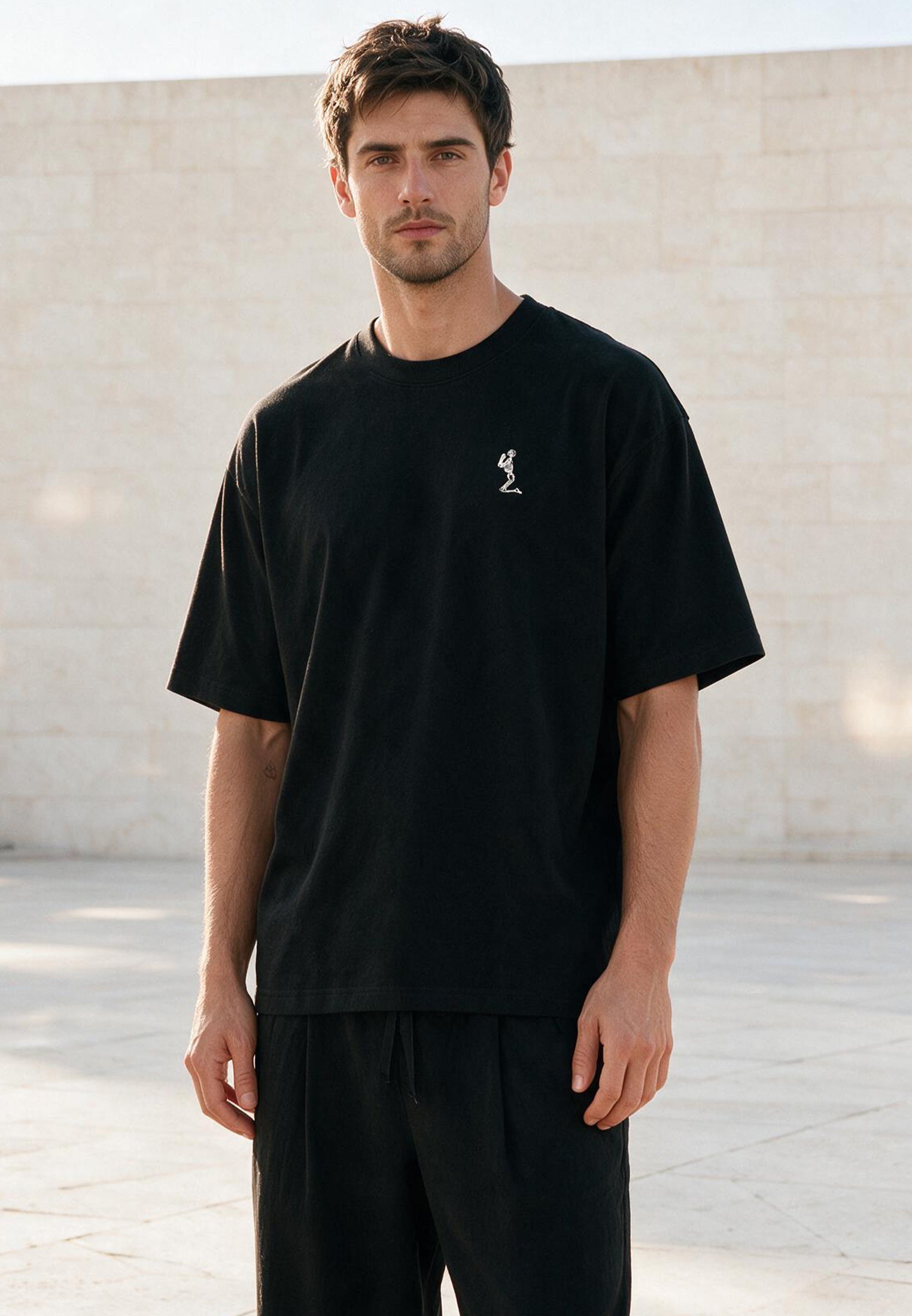 OVERSIZED HEAVY BLOCK T-SHIRT JET BLACK