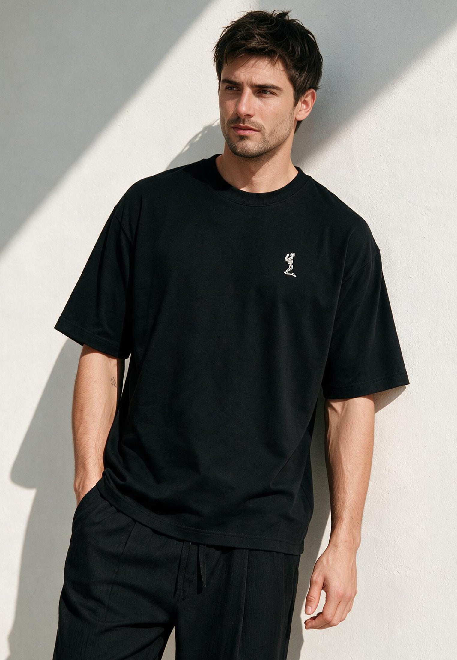 OVERSIZED HEAVY BLOCK T-SHIRT JET BLACK