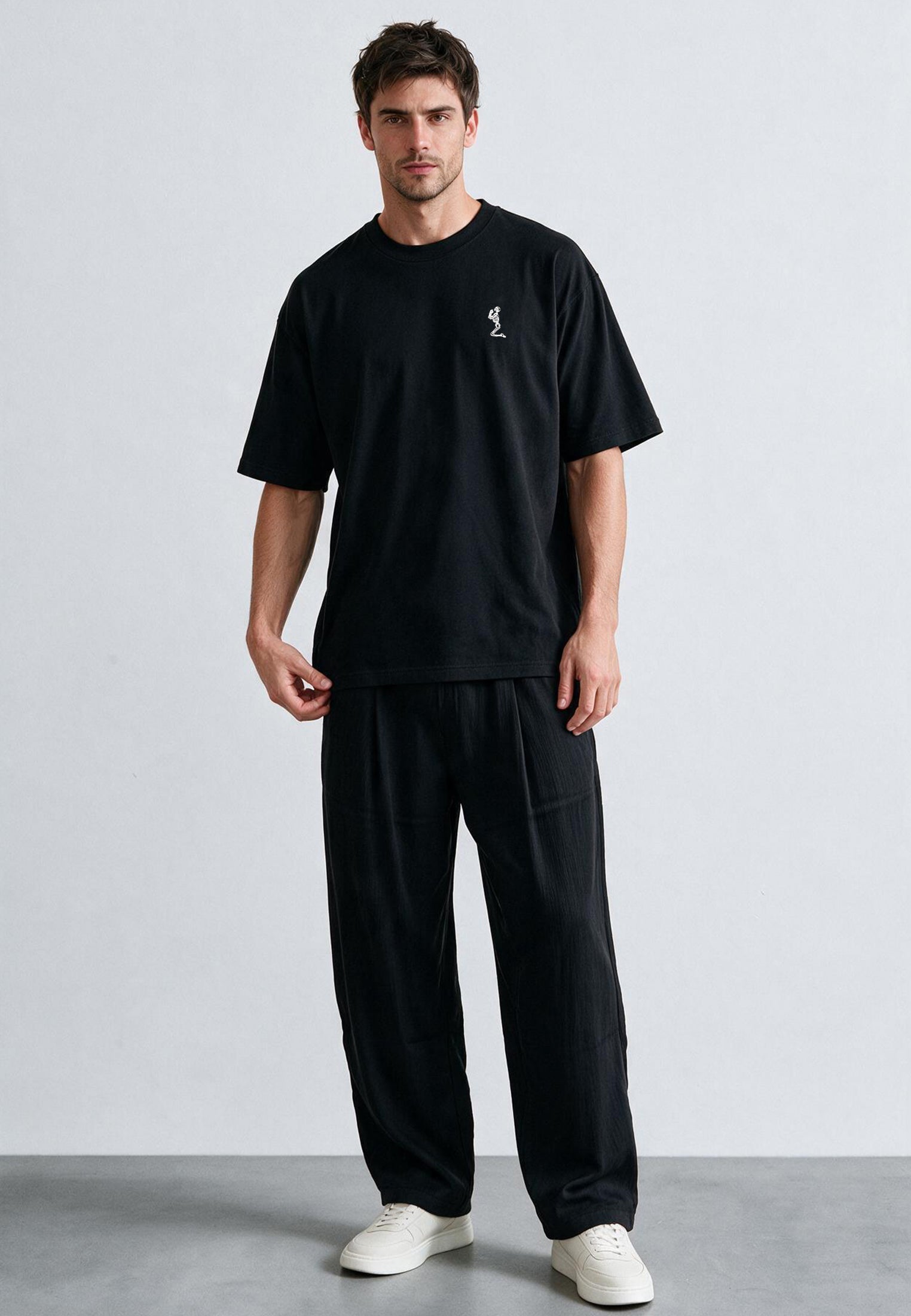 OVERSIZED HEAVY BLOCK T-SHIRT JET BLACK