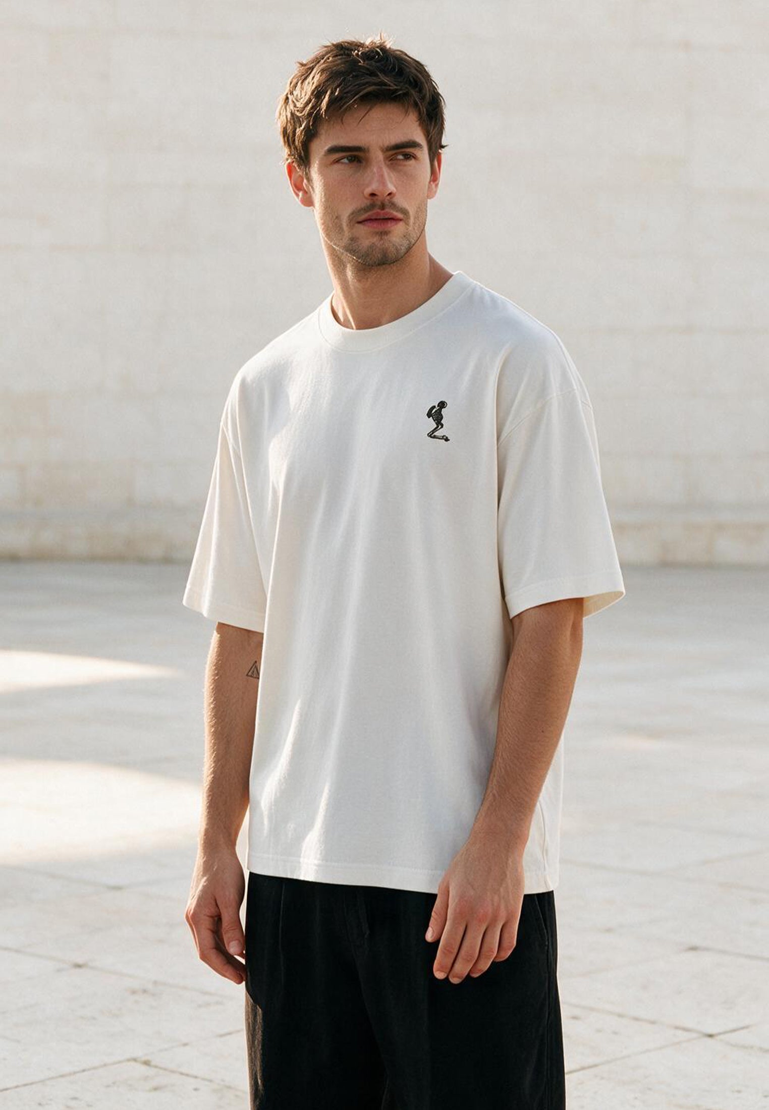 OVERSIZED HEAVY BLOCK T-SHIRT OFF WHITE