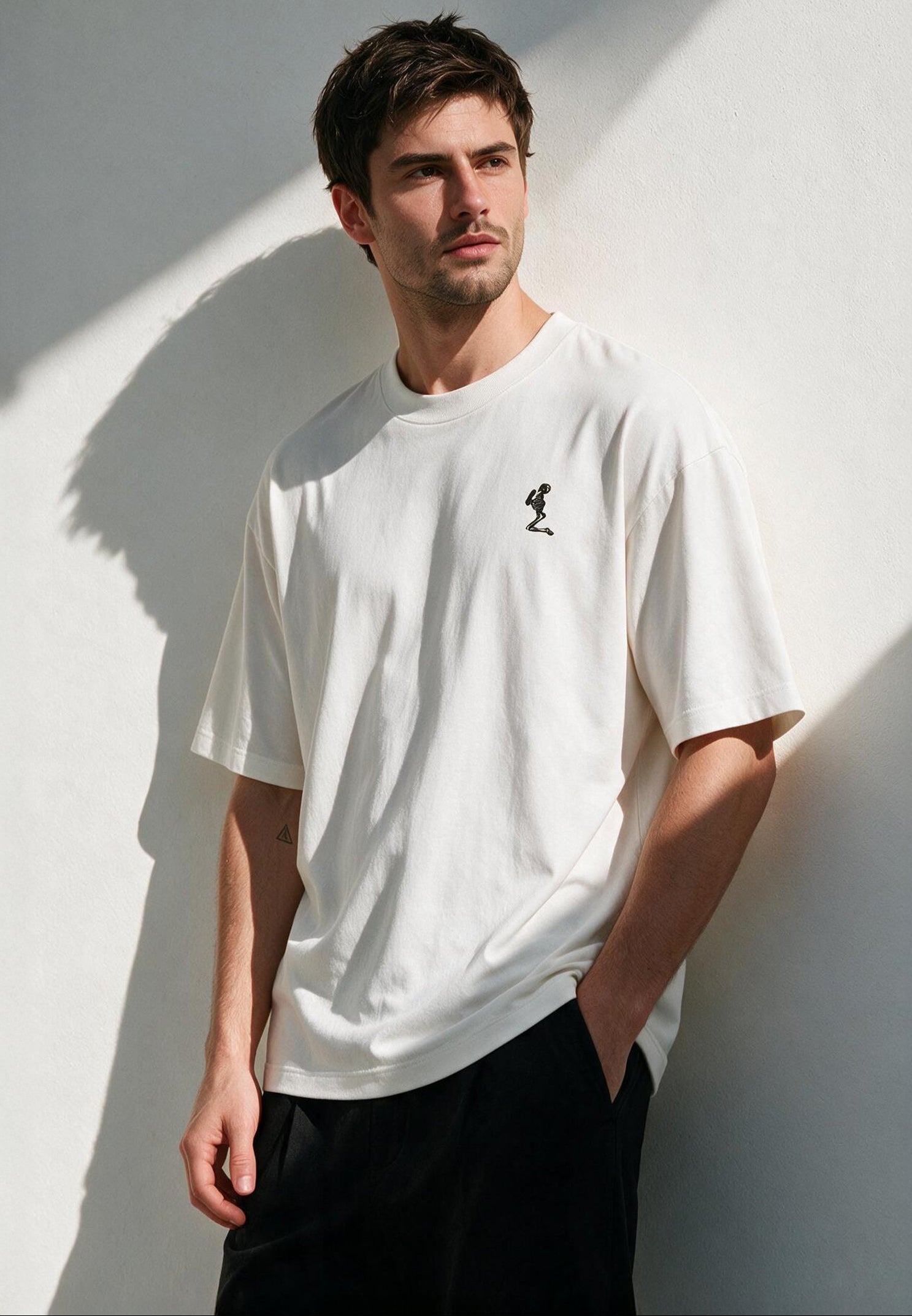 OVERSIZED HEAVY BLOCK T-SHIRT OFF WHITE