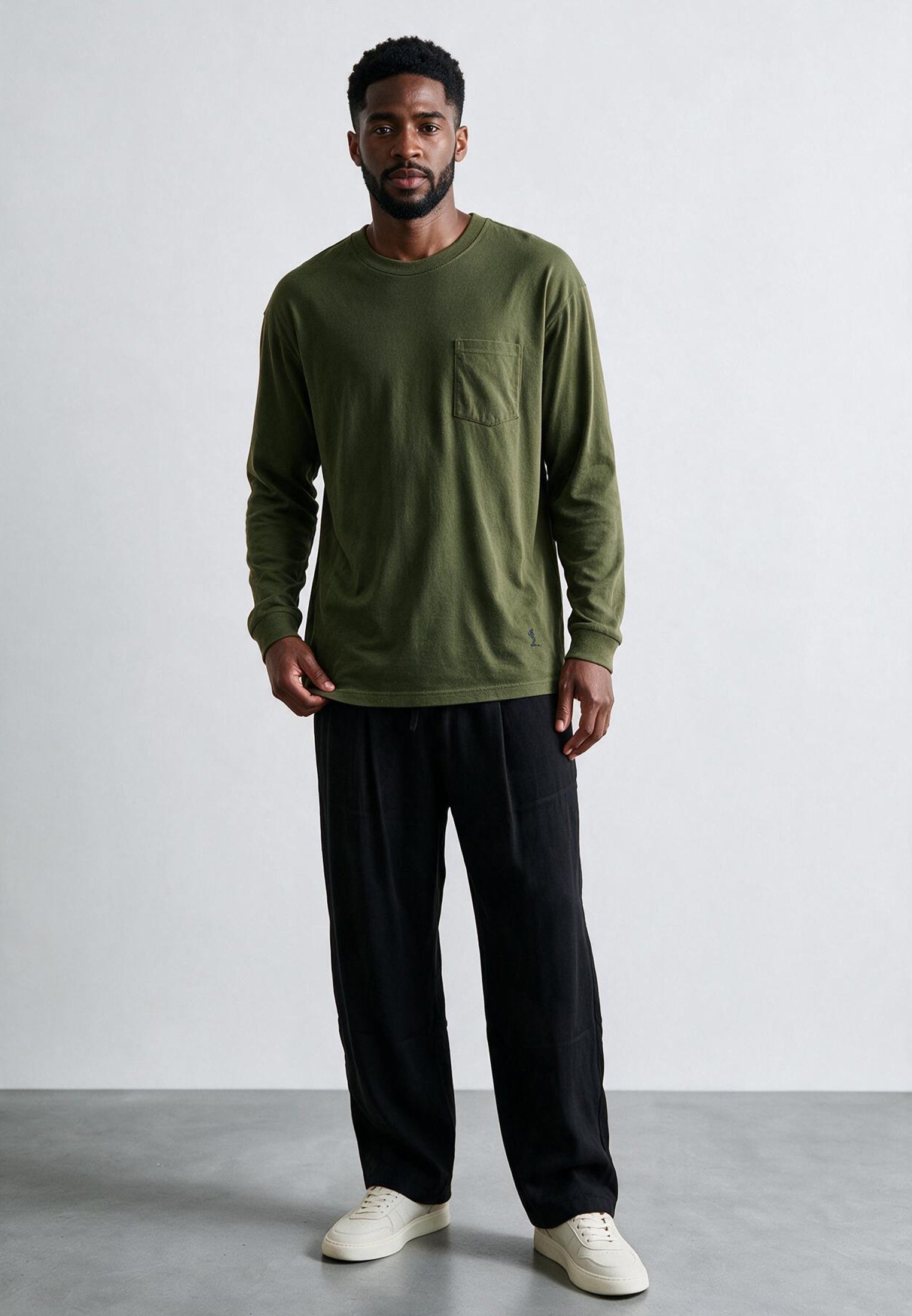 HEAVYWEIGHT LS POCKET T-SHIRT ARMY GREEN
