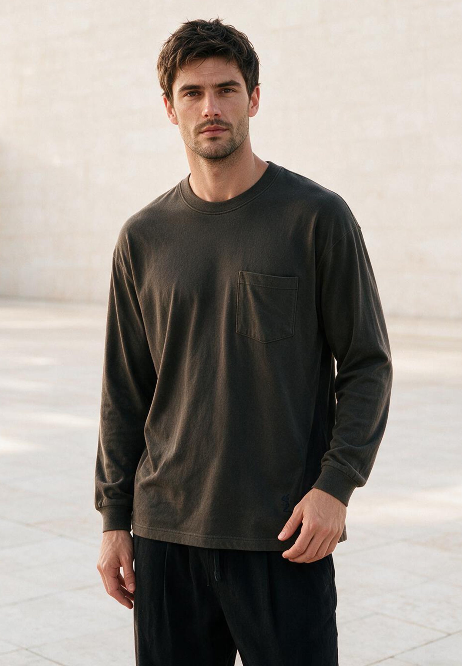 HEAVYWEIGHT LS POCKET T-SHIRT DESERT TAUPE