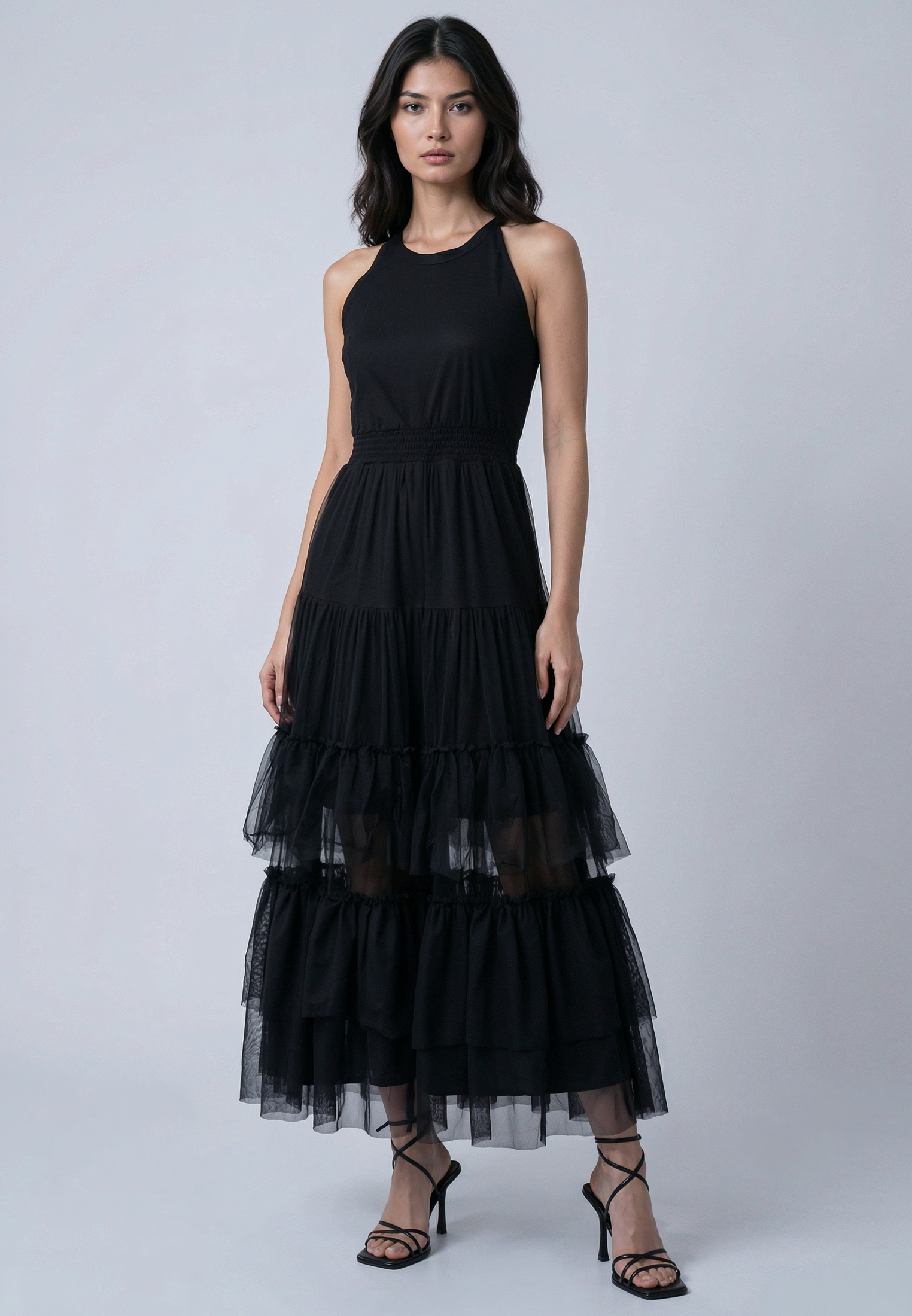 MYLA MAXI DRESS JET BLACK