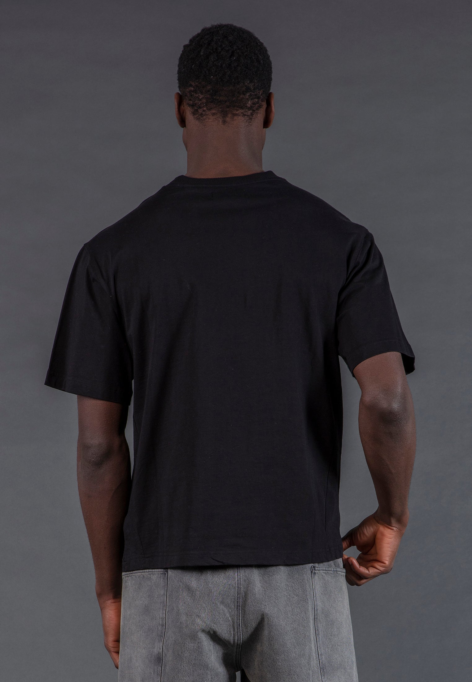 ANARCHY APPLIQUE T-SHIRT BLACK & OFF WHITE