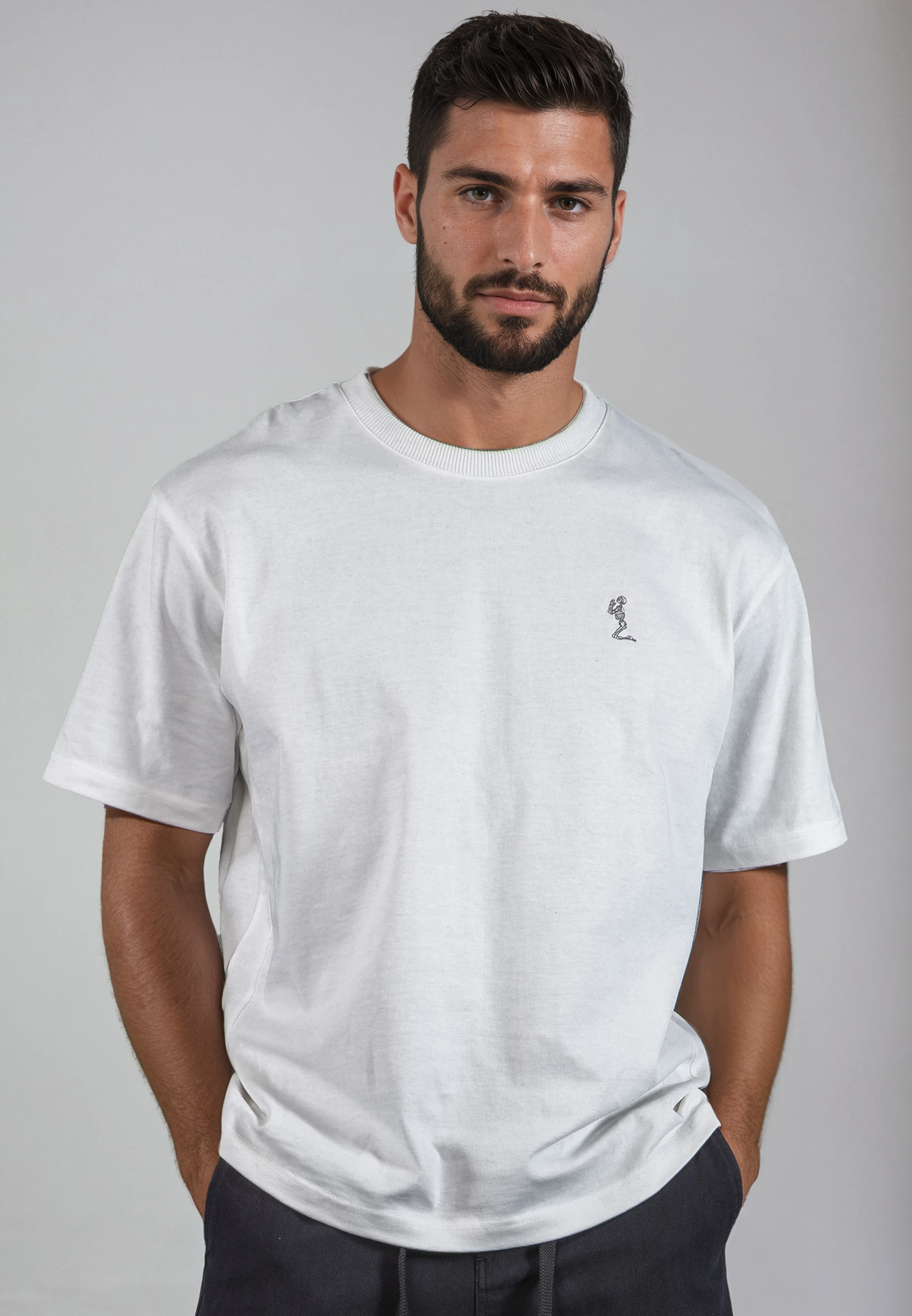 OVERSIZED HEAVY BLOCK T-SHIRT OFF WHITE