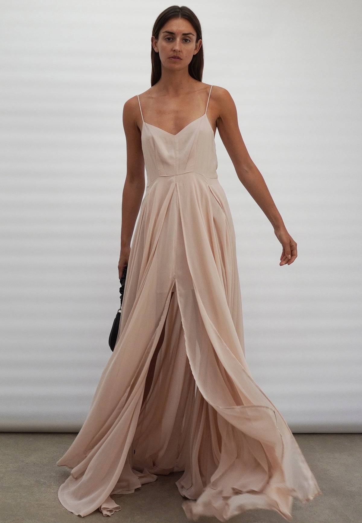 OLSEN MAXI DRESS SILVER PEONY
