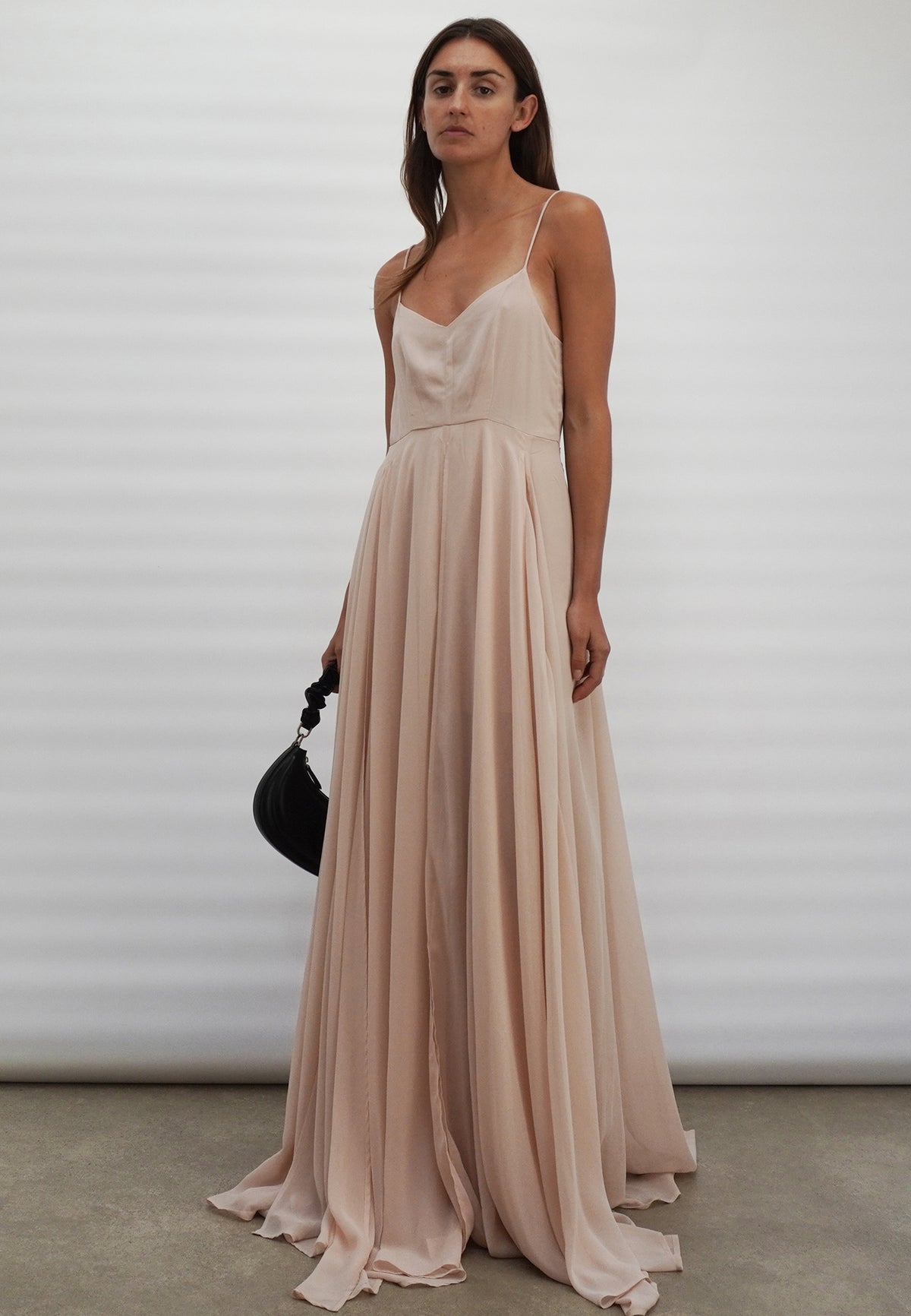 OLSEN MAXI DRESS SILVER PEONY