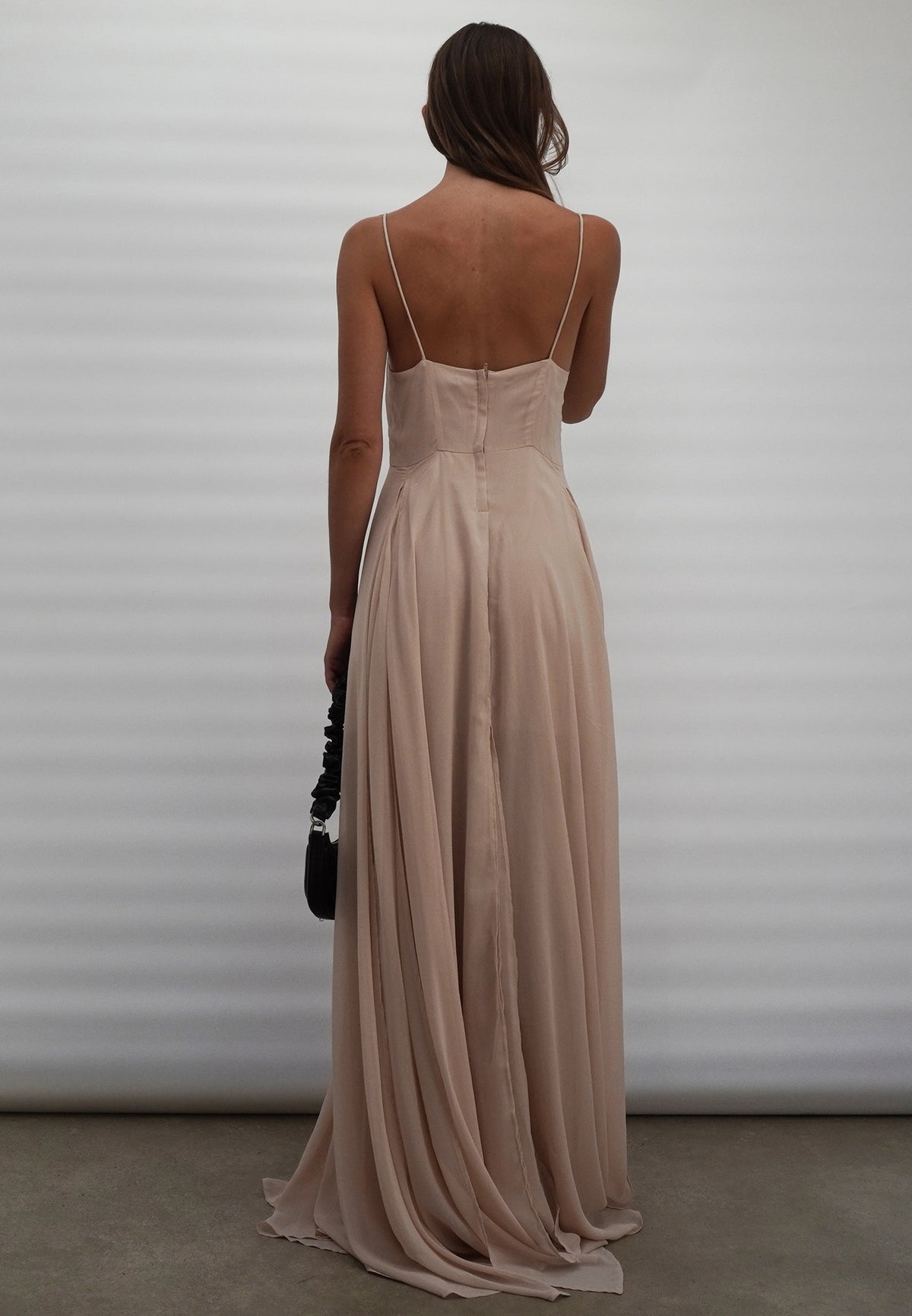 OLSEN MAXI DRESS SILVER PEONY
