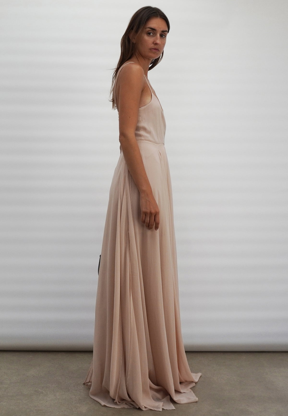 OLSEN MAXI DRESS SILVER PEONY