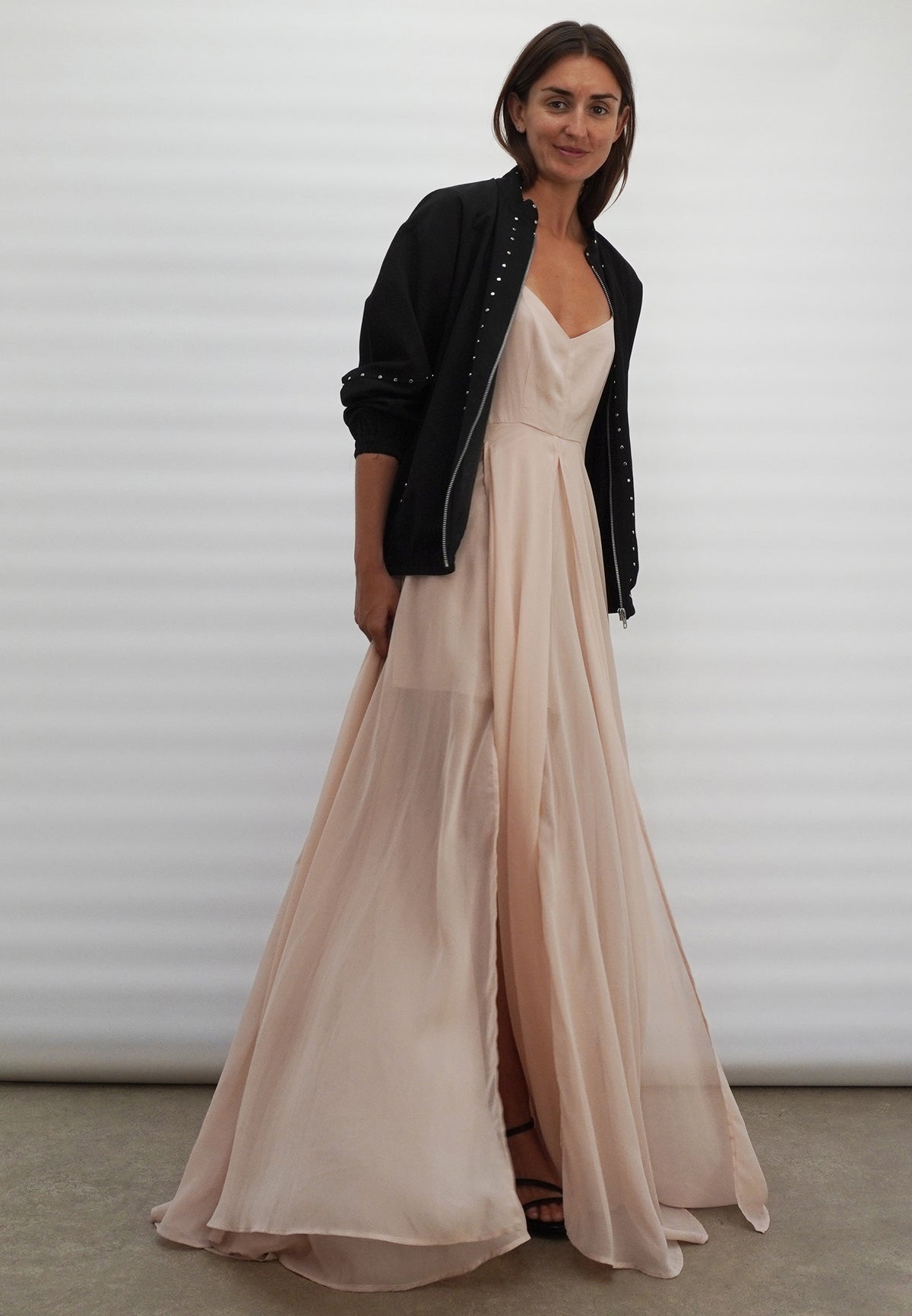 OLSEN MAXI DRESS SILVER PEONY