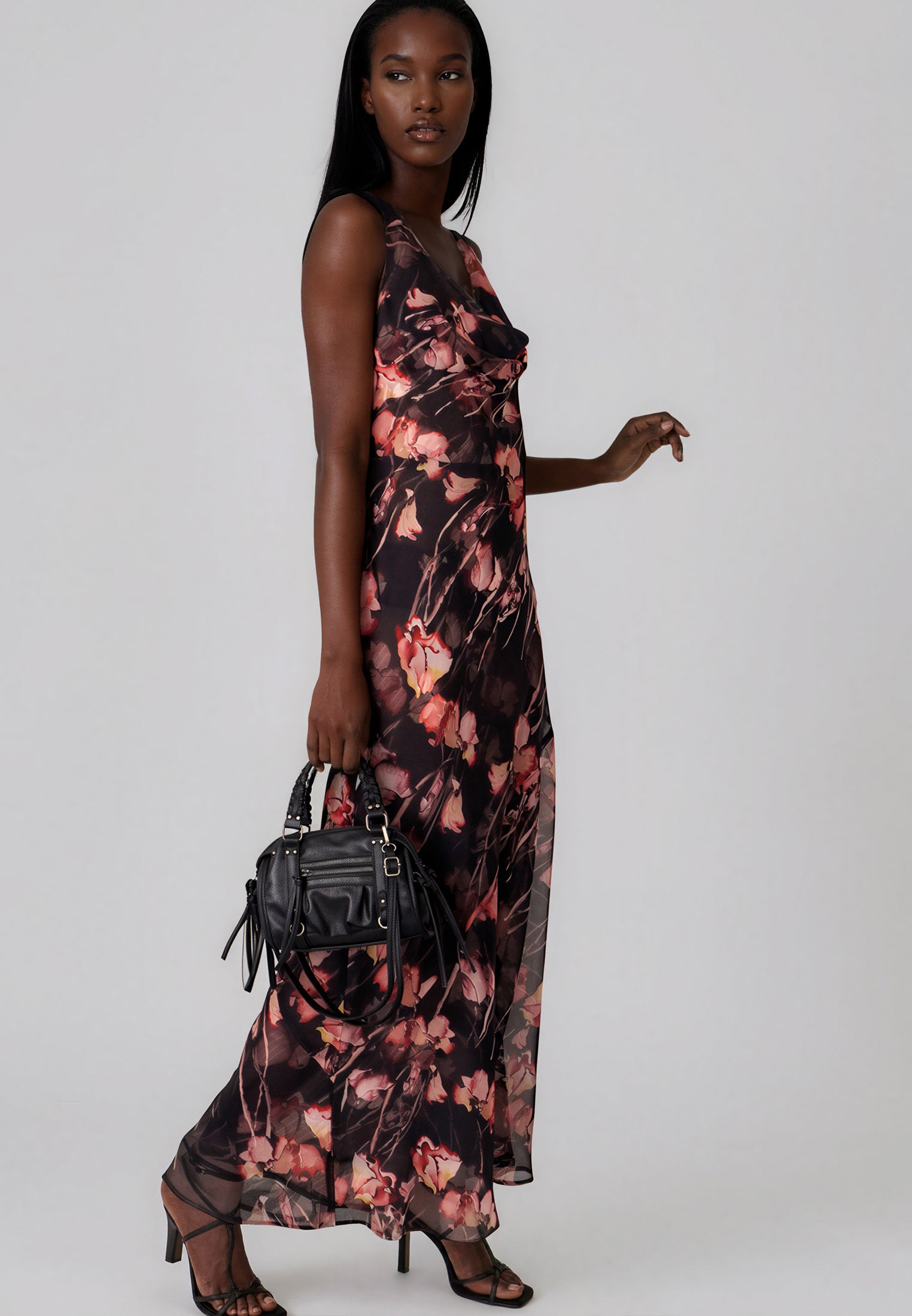 ANNE MAXI DRESS TIMID DARK FLORAL