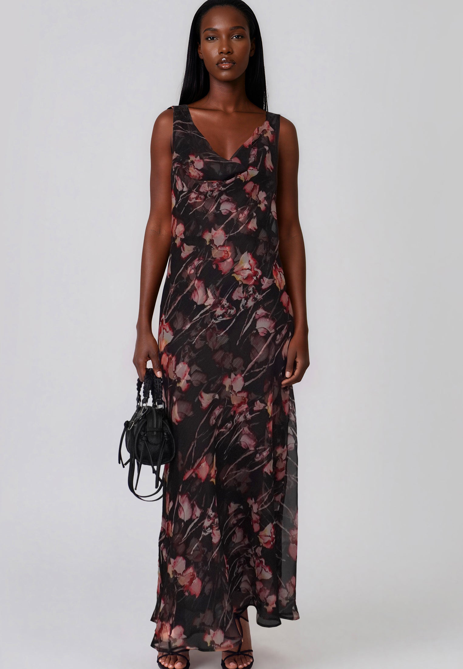ANNE MAXI DRESS TIMID DARK FLORAL