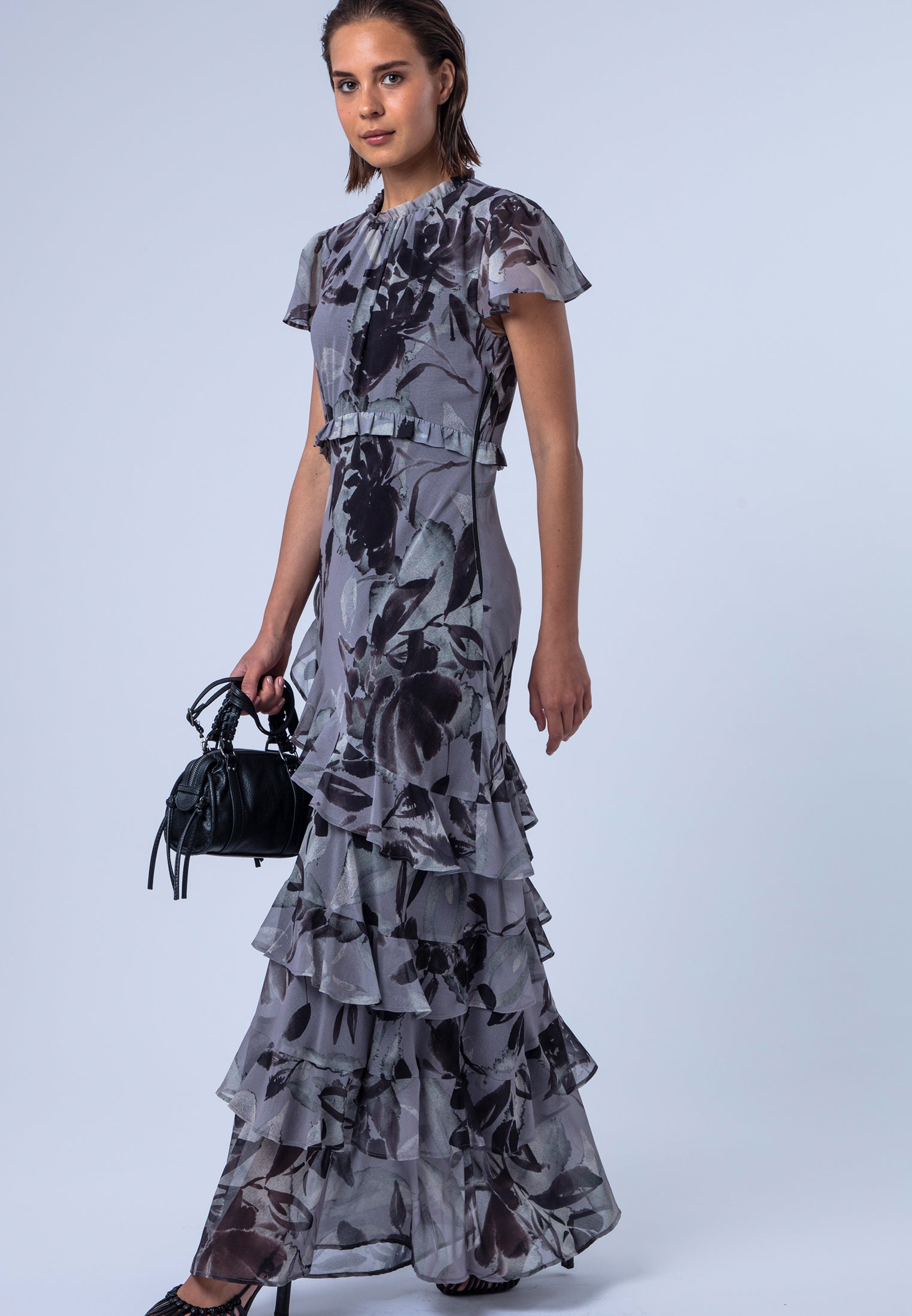 SIAN MAXI DRESS BLAZE NEUTRAL FLORAL